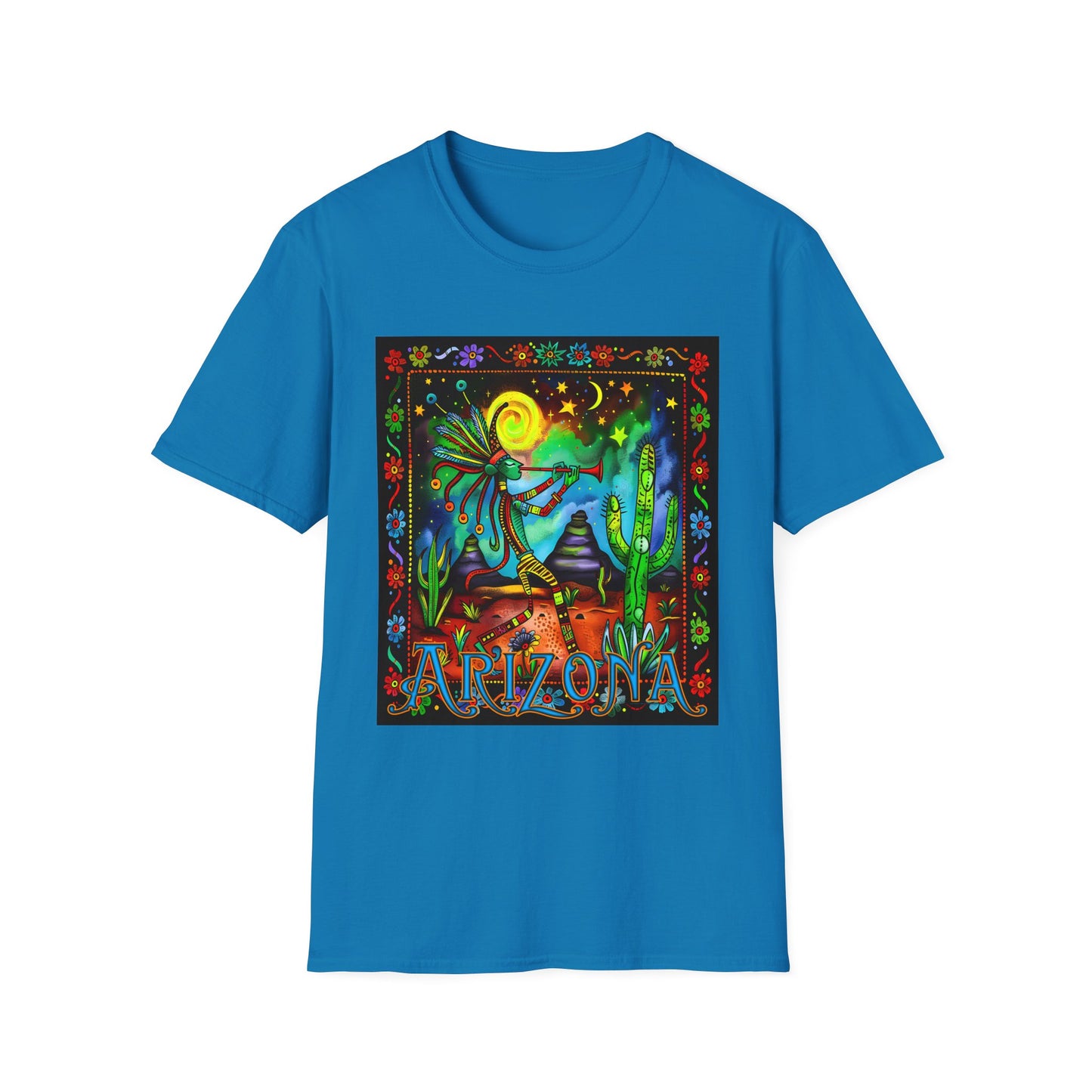 "Saguaro Serenade" Unisex Softstyle T-Shirt from Adobe Dregs Coffee Stash™