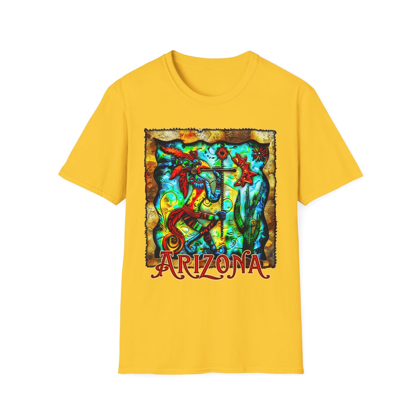 "Masked Entity" Unisex Softstyle T-Shirt from Adobe Dregs Coffee Stash™