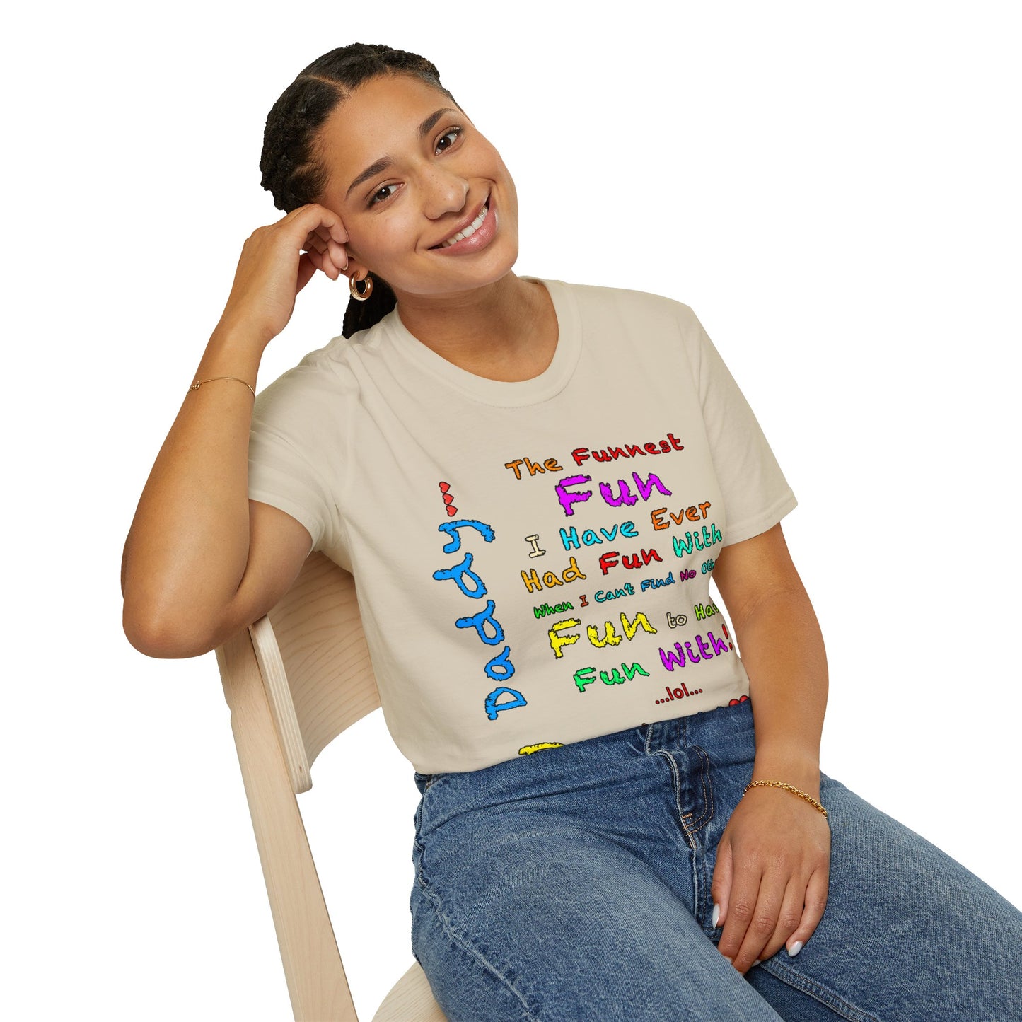 "The Funnest Dad!" Unisex Softstyle T-Shirt from Adobe Dregs Coffee Stash™