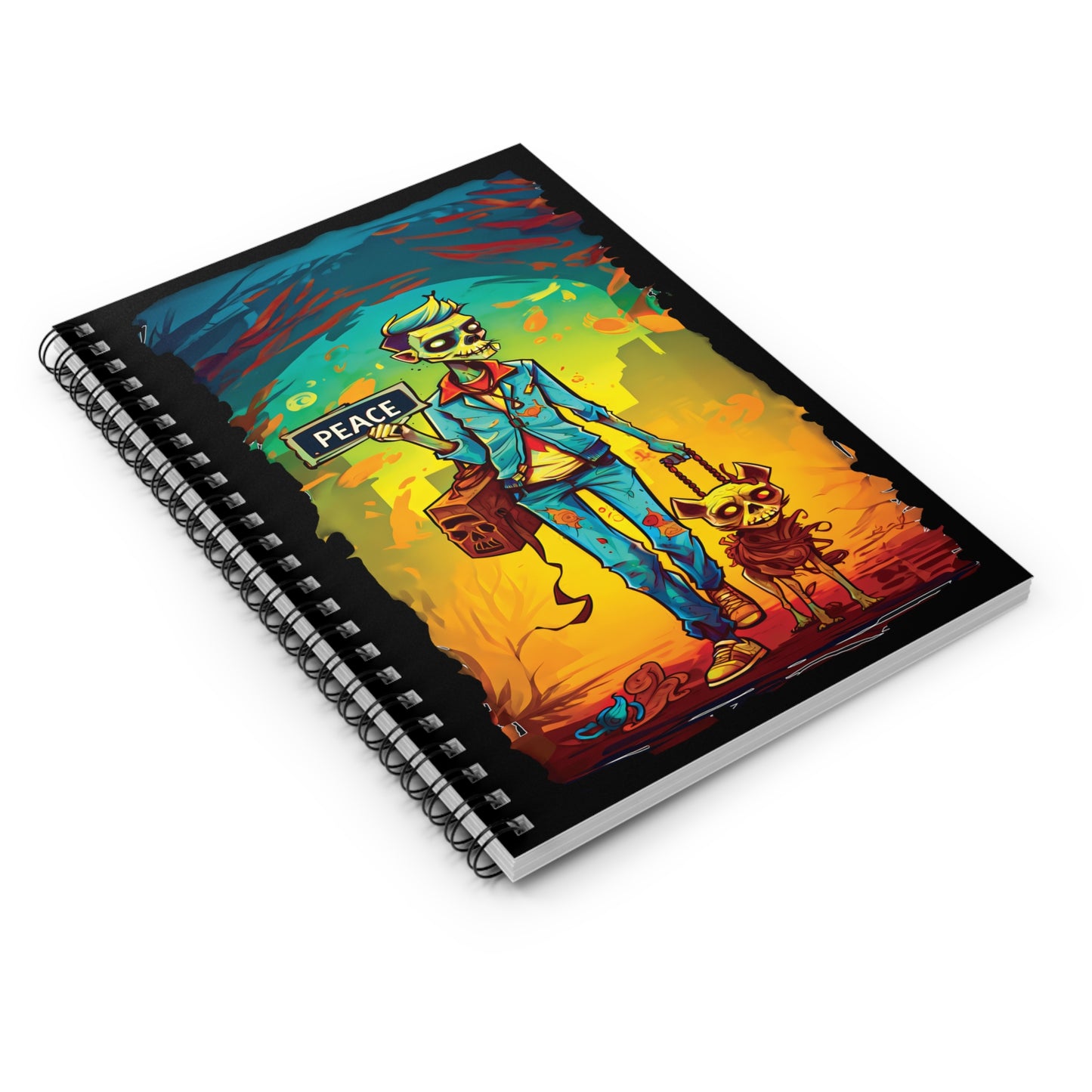 "Peace" Spiral Notebook - Ruled Line From Adobe Dregs Coffee Stash™