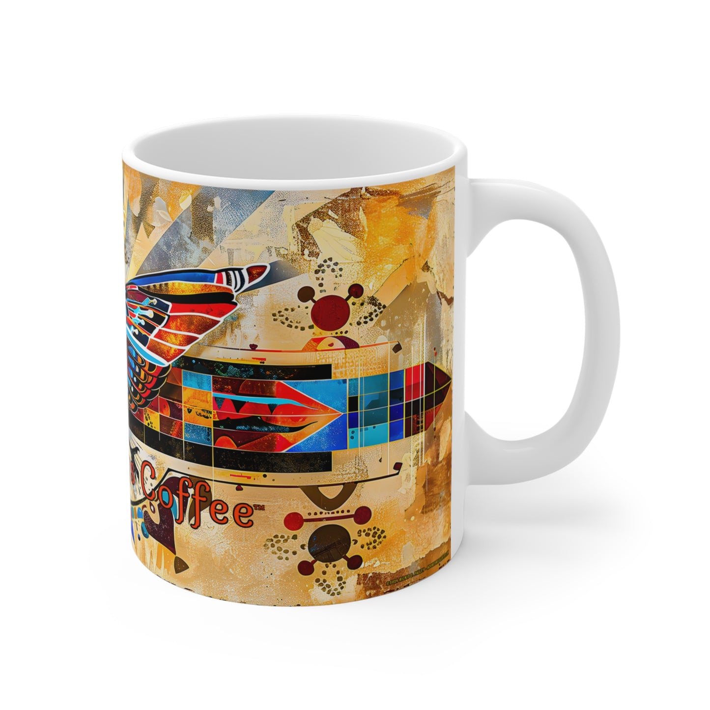 "Pirouette" 11oz Coffee Mug, from Adobe Dregs Coffee Stash™