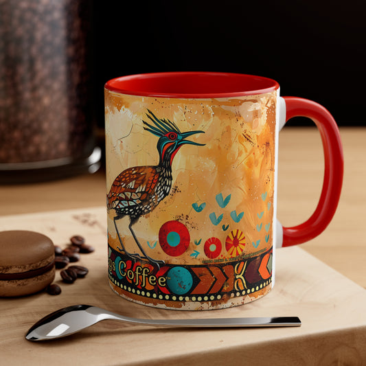 Pájaro Correcaminos Accent Coffee Mug, 11oz from Adobe Dregs Coffee