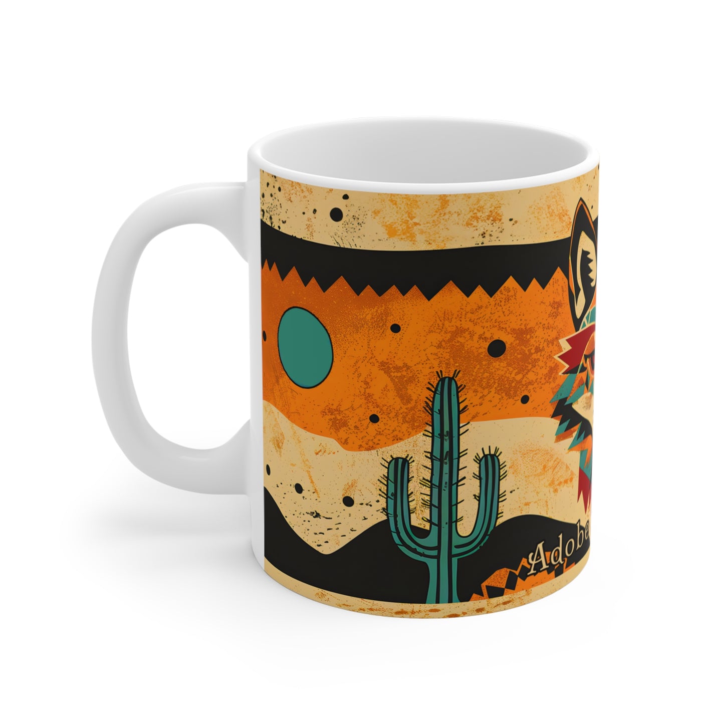 "Coy Coyote" 11oz Coffee Mug, from Adobe Dregs Coffee Stash™