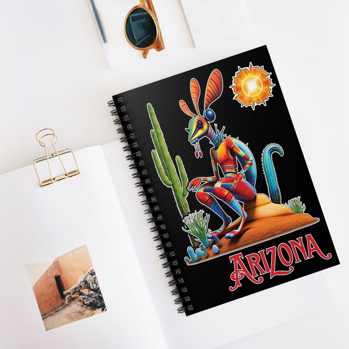 "Arizona Chillin' " Spiral Notebook - Ruled Line From Adobe Dregs Coffee Stash™