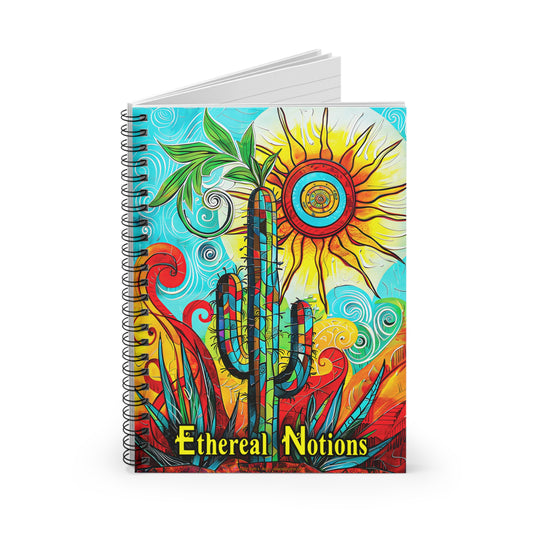 "Ethereal Notions" A Journal & Spiral Notebook - Ruled Line From Adobe Dregs Coffee Stash™