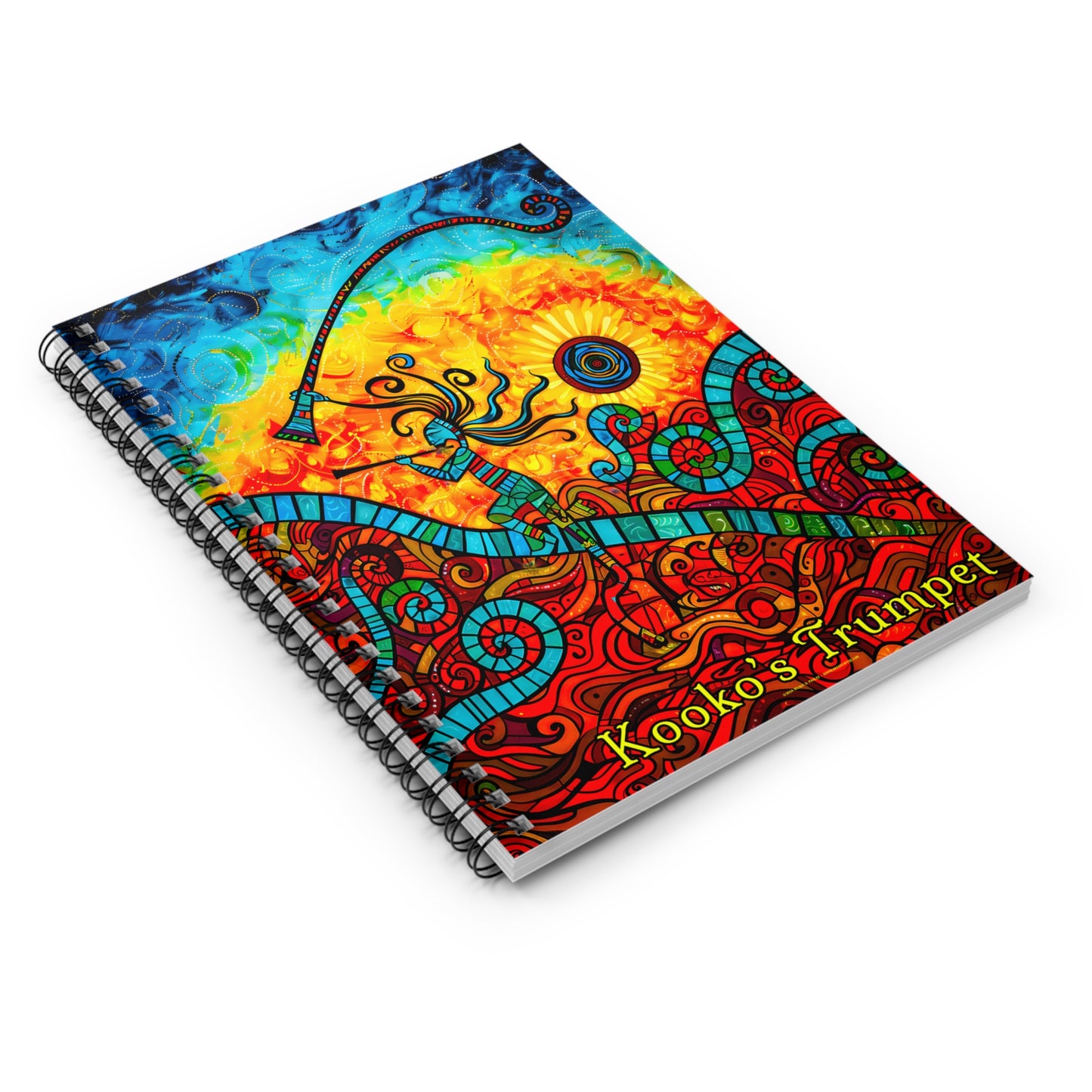 "Kooko's Trumpet" Spiral Notebook - Ruled Line From Adobe Dregs Coffee Stash™