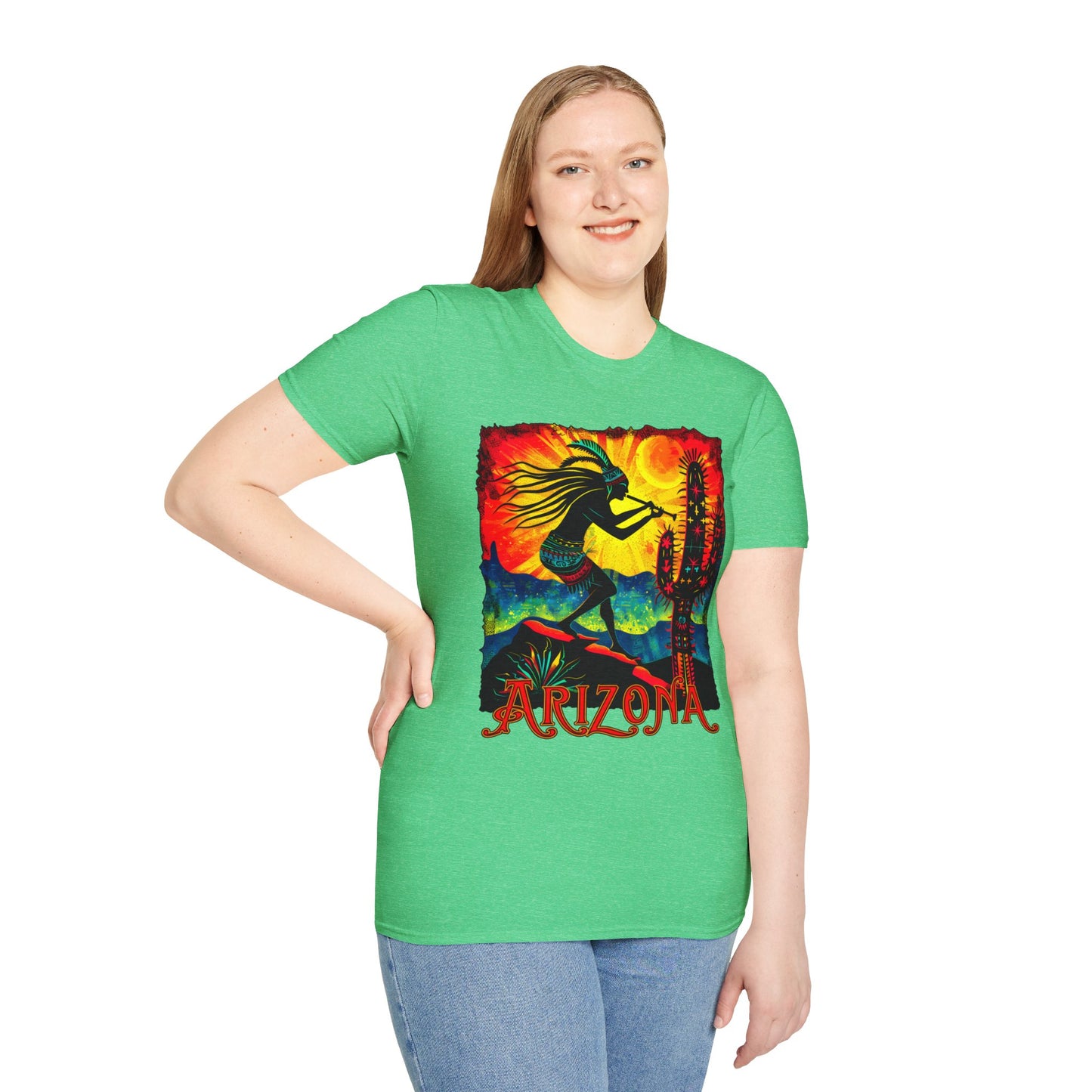 "Sunset Anthem" Unisex Softstyle T-Shirt from Adobe Dregs Coffee Stash™