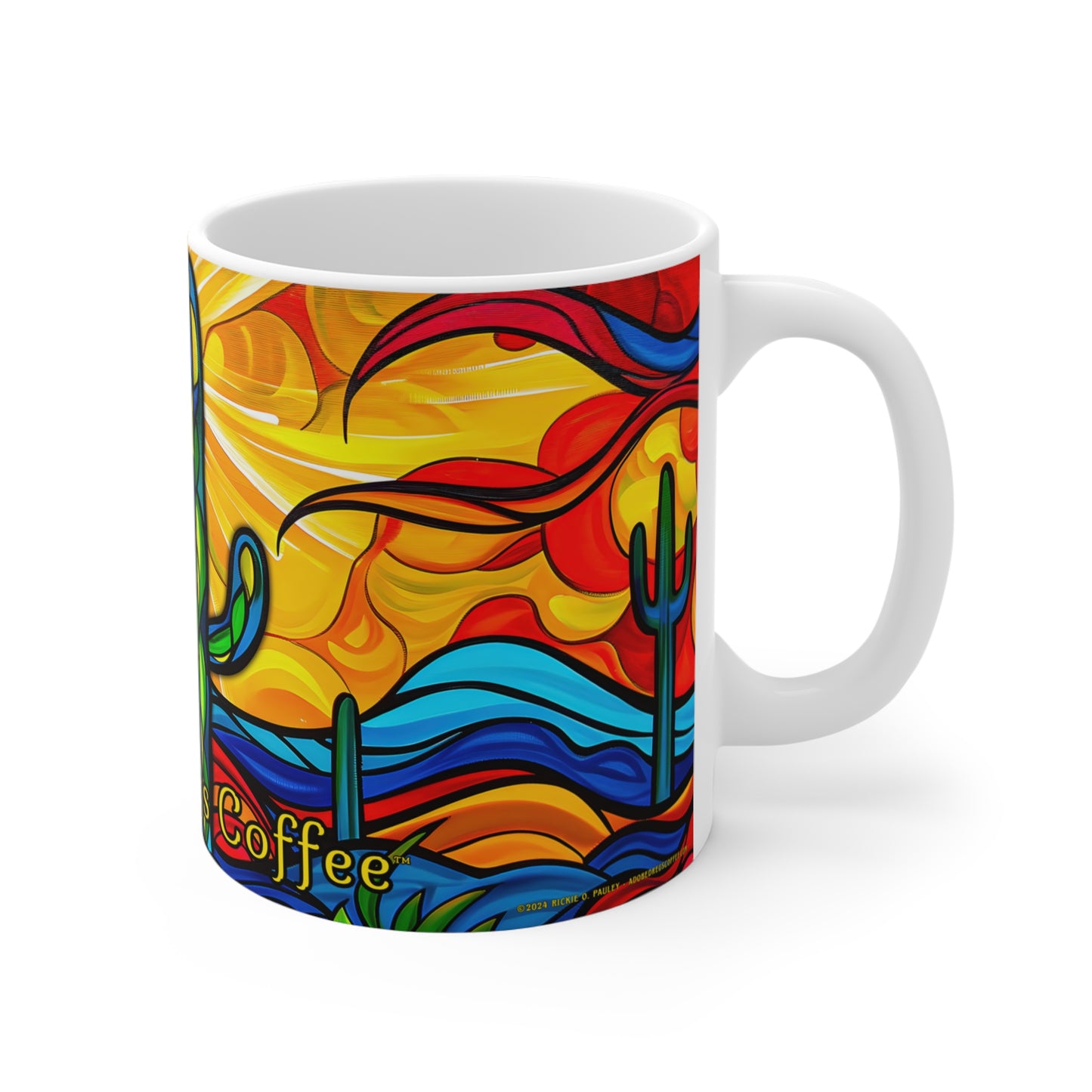 "Stained Glactus" 11oz Coffee Mug, from Adobe Dregs Coffee Stash™