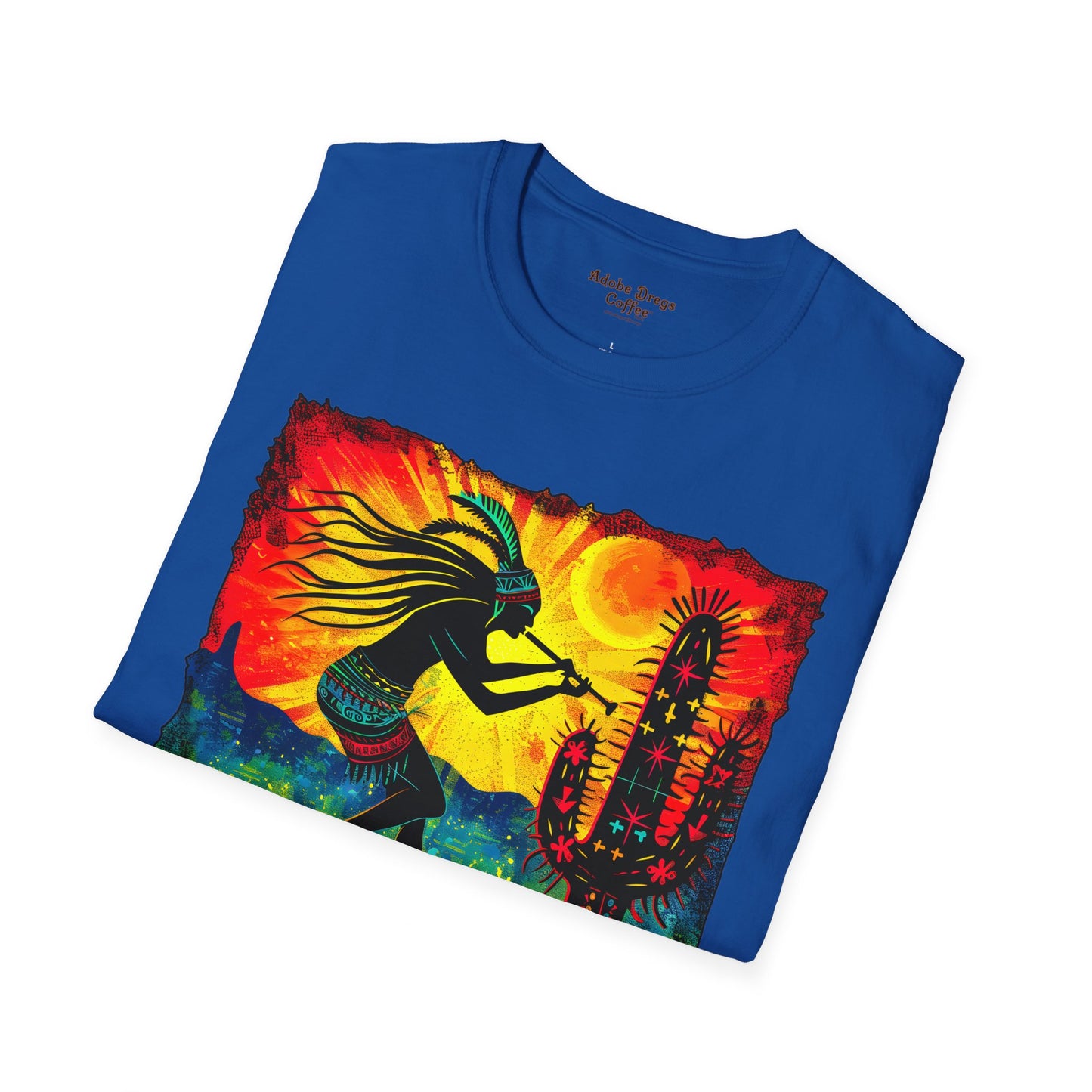 "Sunset Anthem" Unisex Softstyle T-Shirt from Adobe Dregs Coffee Stash™