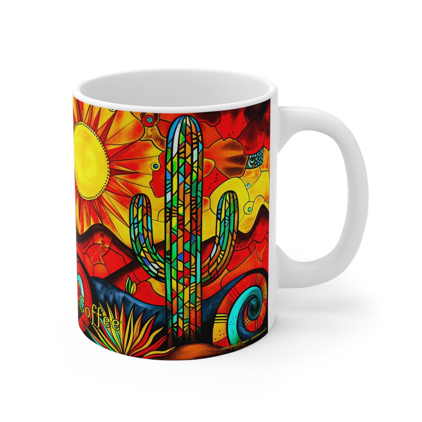 "Prism" 11oz Coffee Mug, from Adobe Dregs Coffee Stash™