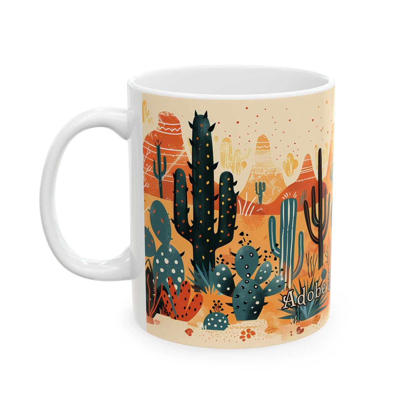 Saguaro Cactus: Adobe Dregs Coffee Ceramic Mug, 11oz