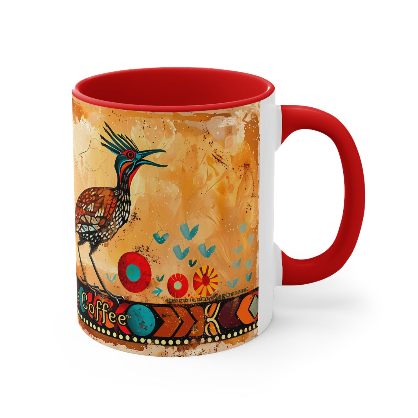 Pájaro Correcaminos Accent Coffee Mug, 11oz from Adobe Dregs Coffee