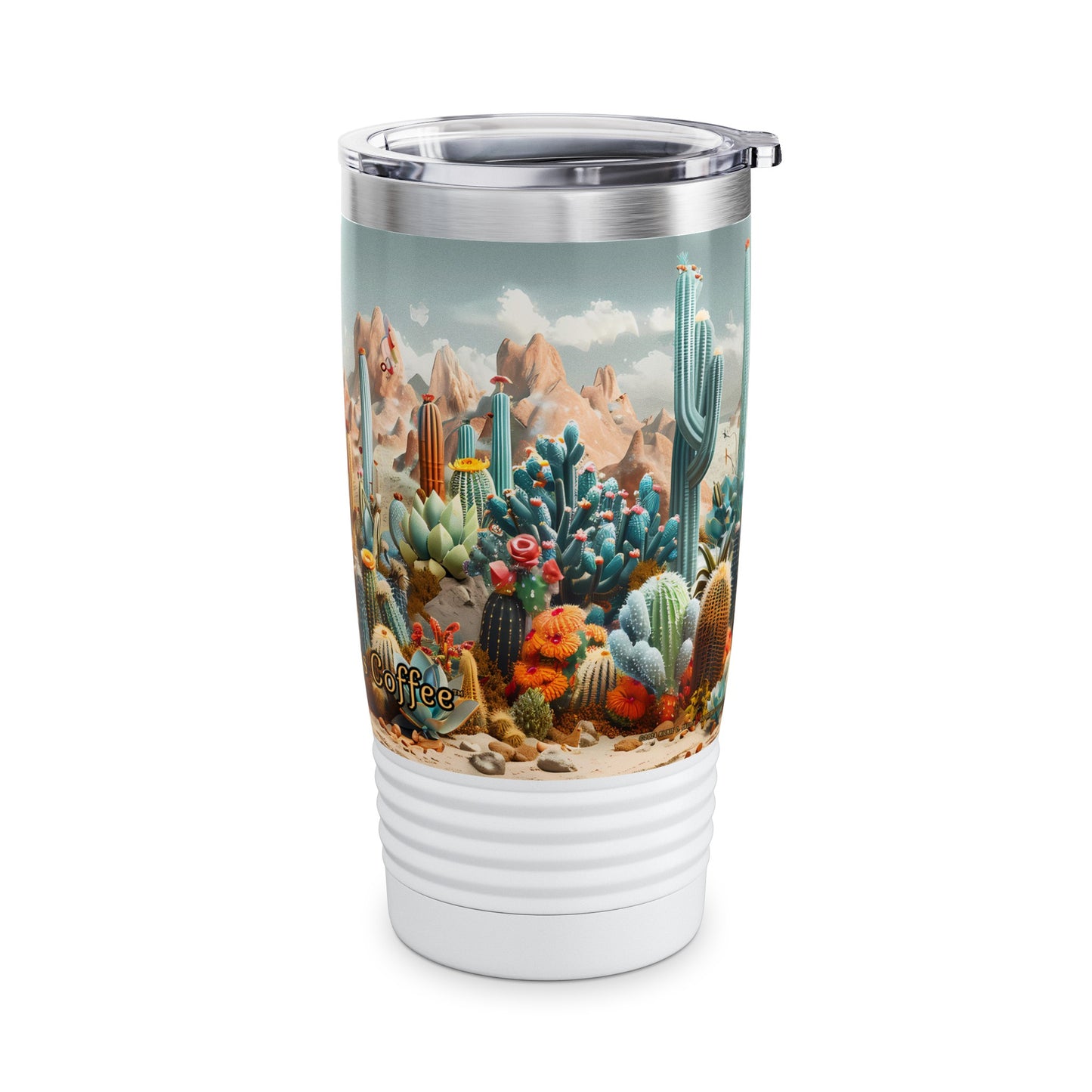 Desert Cacti from Adobe Dregs Coffee: Ringneck Tumbler, 20oz