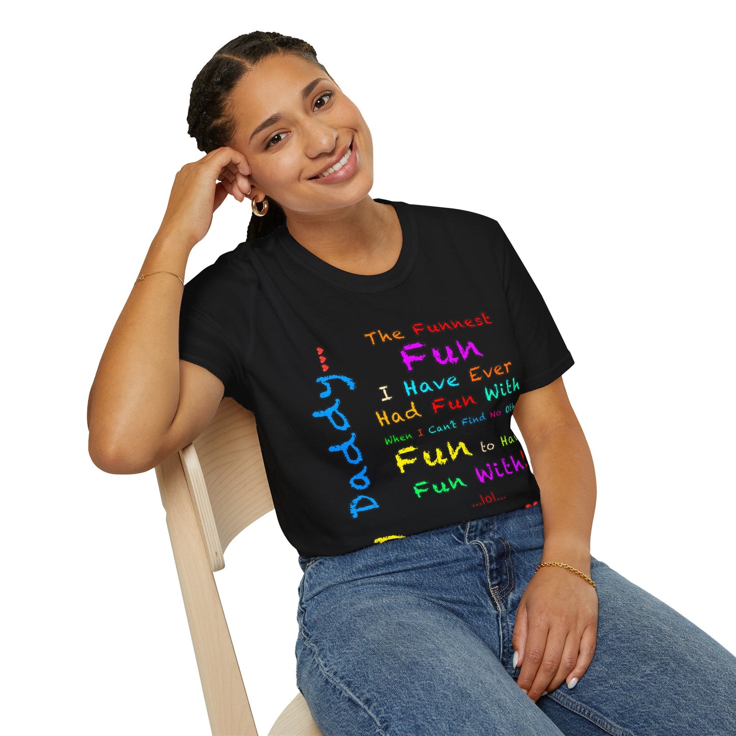 "The Funnest Dad!" Unisex Softstyle T-Shirt from Adobe Dregs Coffee Stash™