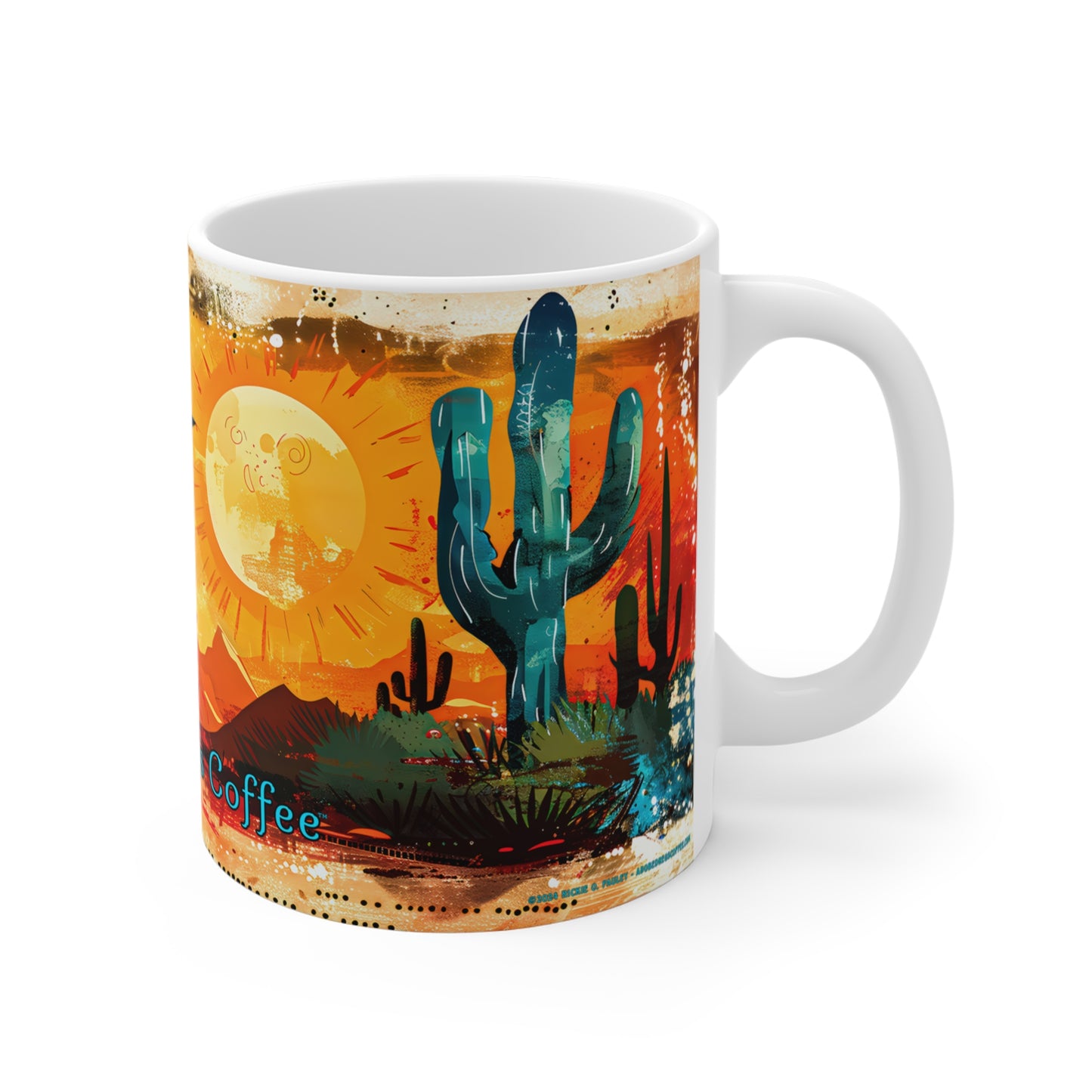 "Roast Runner" 11oz Coffee Mug, from Adobe Dregs Coffee Stash™