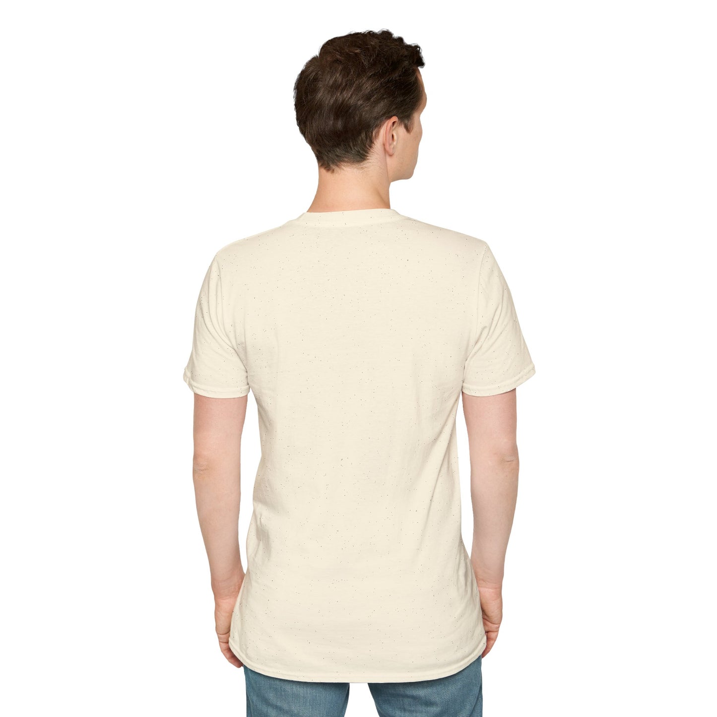 "Detached Disguise" Unisex Softstyle T-Shirt from Adobe Dregs Coffee Stash™