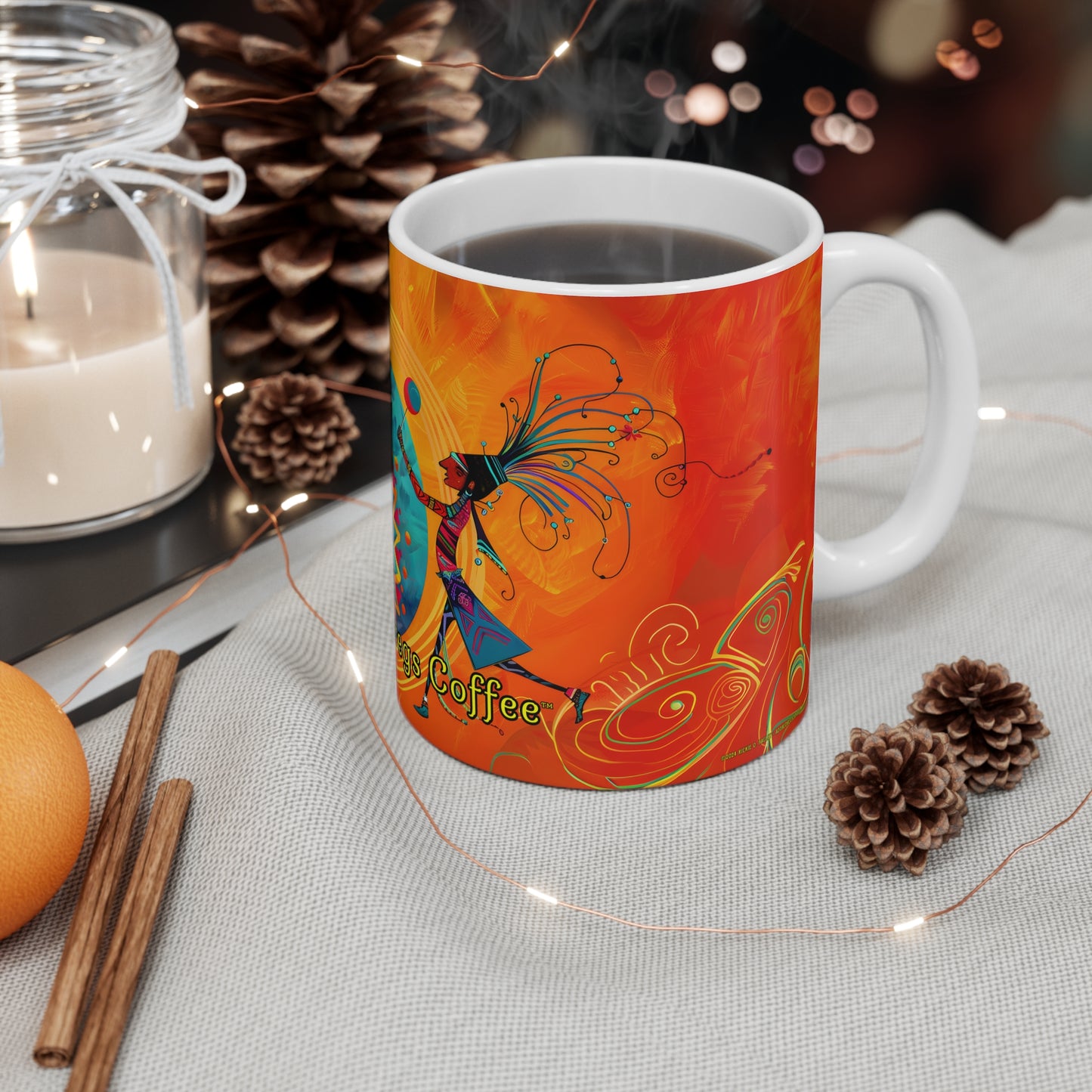 "Drum Song" 11oz Coffee Mug, from Adobe Dregs Coffee Stash™