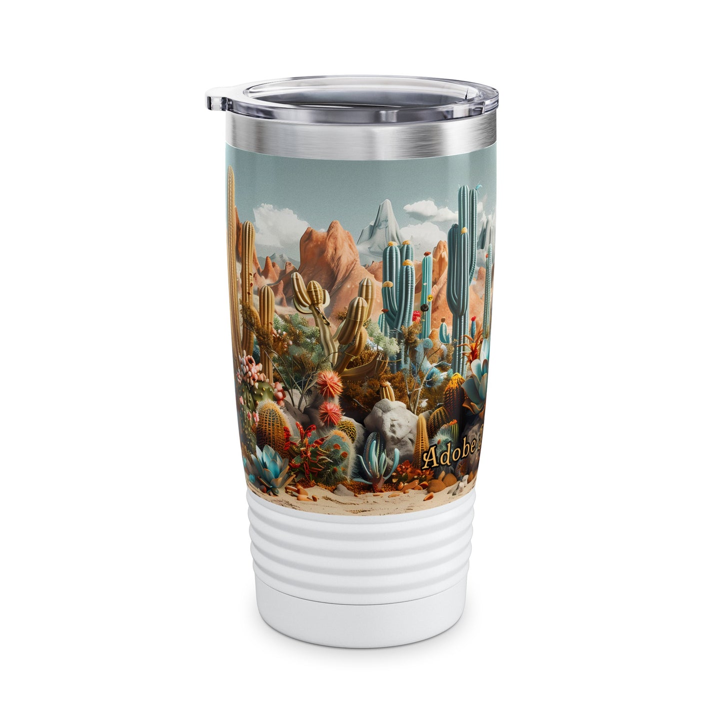 Desert Cacti from Adobe Dregs Coffee: Ringneck Tumbler, 20oz