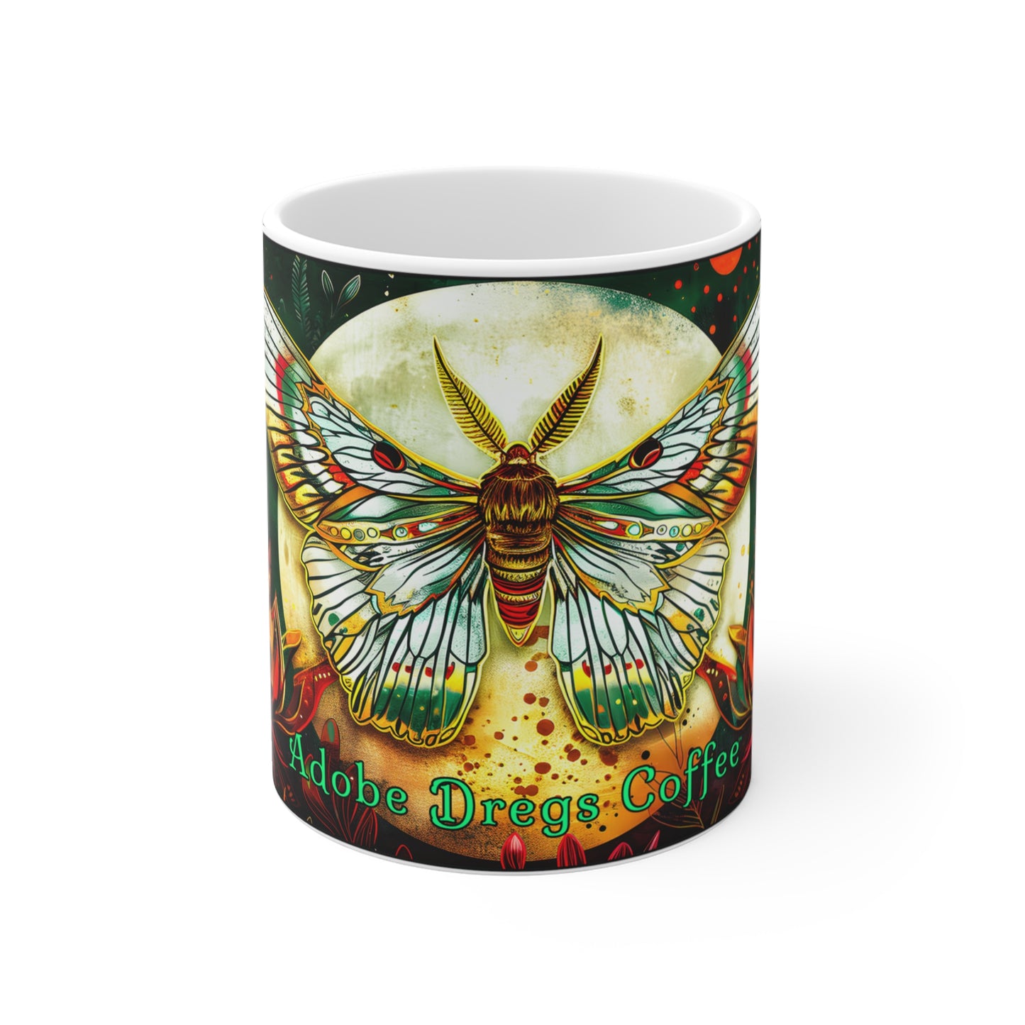 "Moth of the Desert Moon" 11oz Coffee Mug, from Adobe Dregs Coffee Stash™