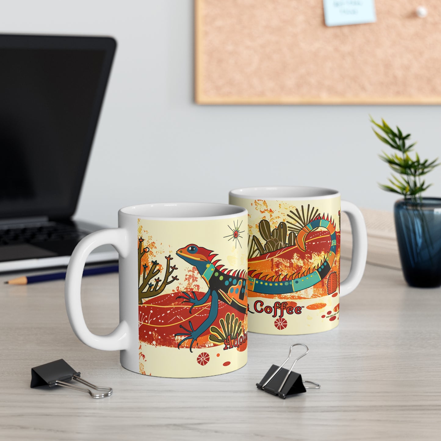 "Camoflizard" 11oz Coffee Mug, from Adobe Dregs Coffee Stash™