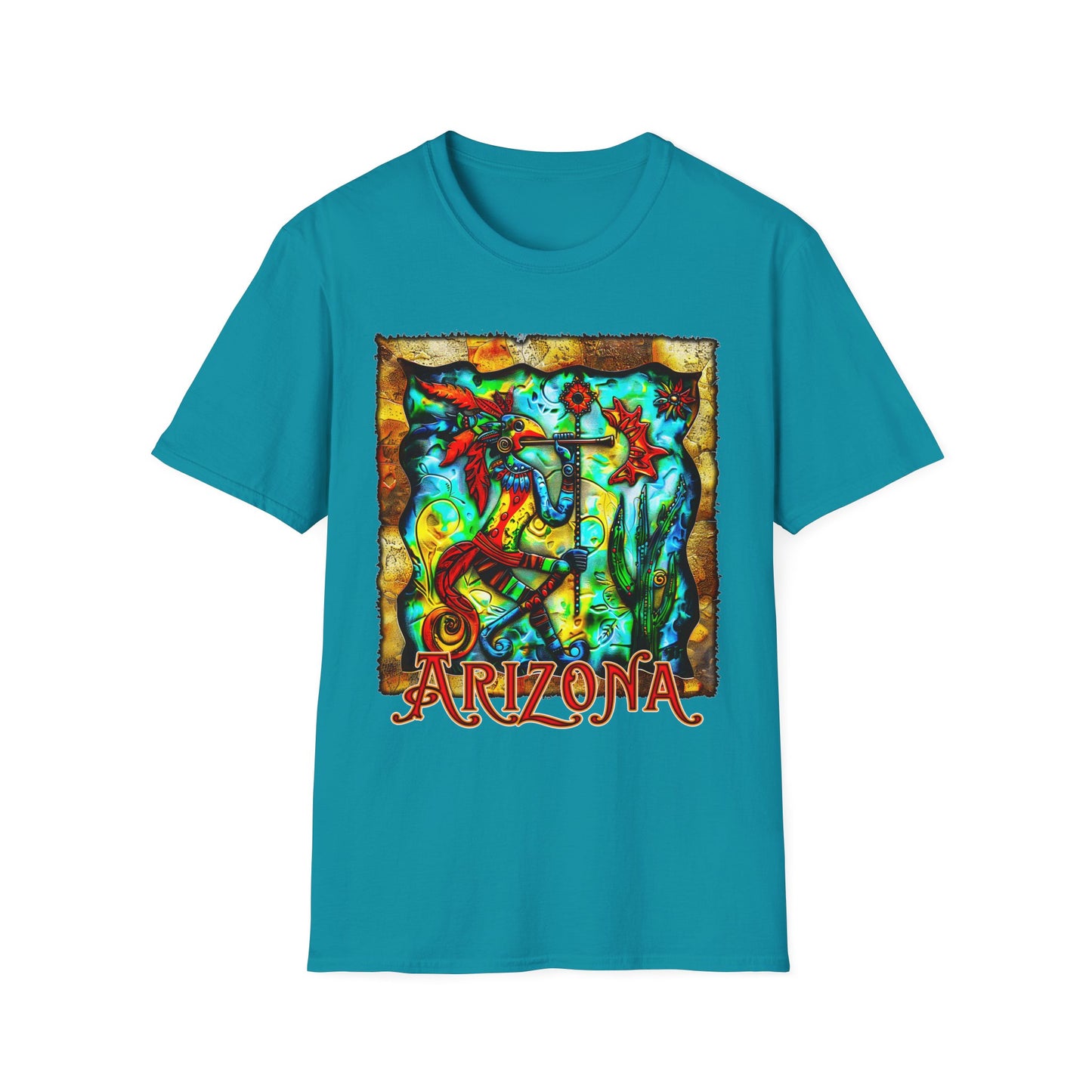 "Masked Entity" Unisex Softstyle T-Shirt from Adobe Dregs Coffee Stash™