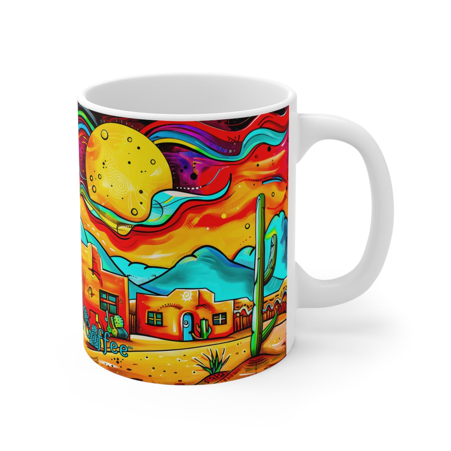 "Cheddar Moon" 11oz Coffee Mug, from Adobe Dregs Coffee Stash™