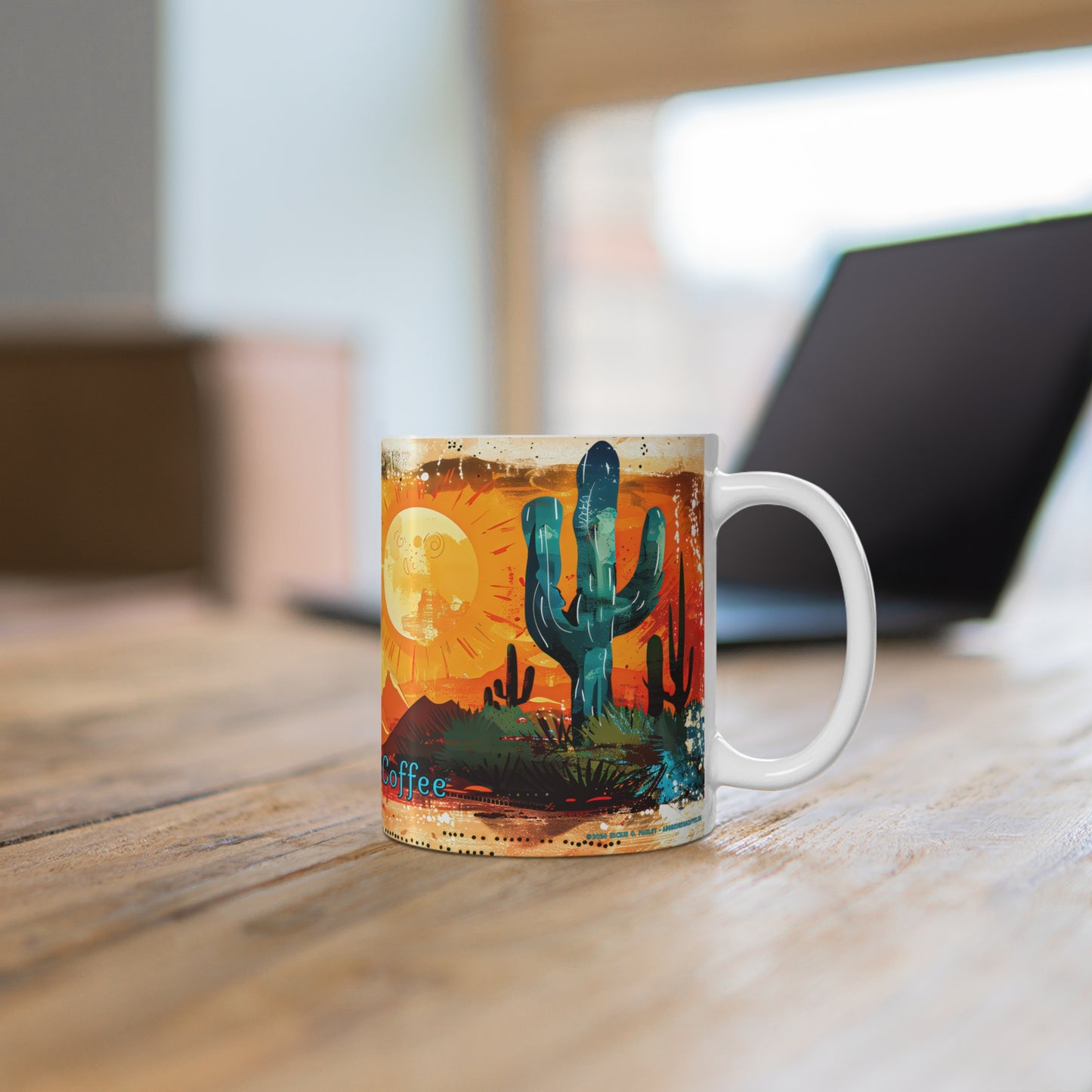 "Roast Runner" 11oz Coffee Mug, from Adobe Dregs Coffee Stash™