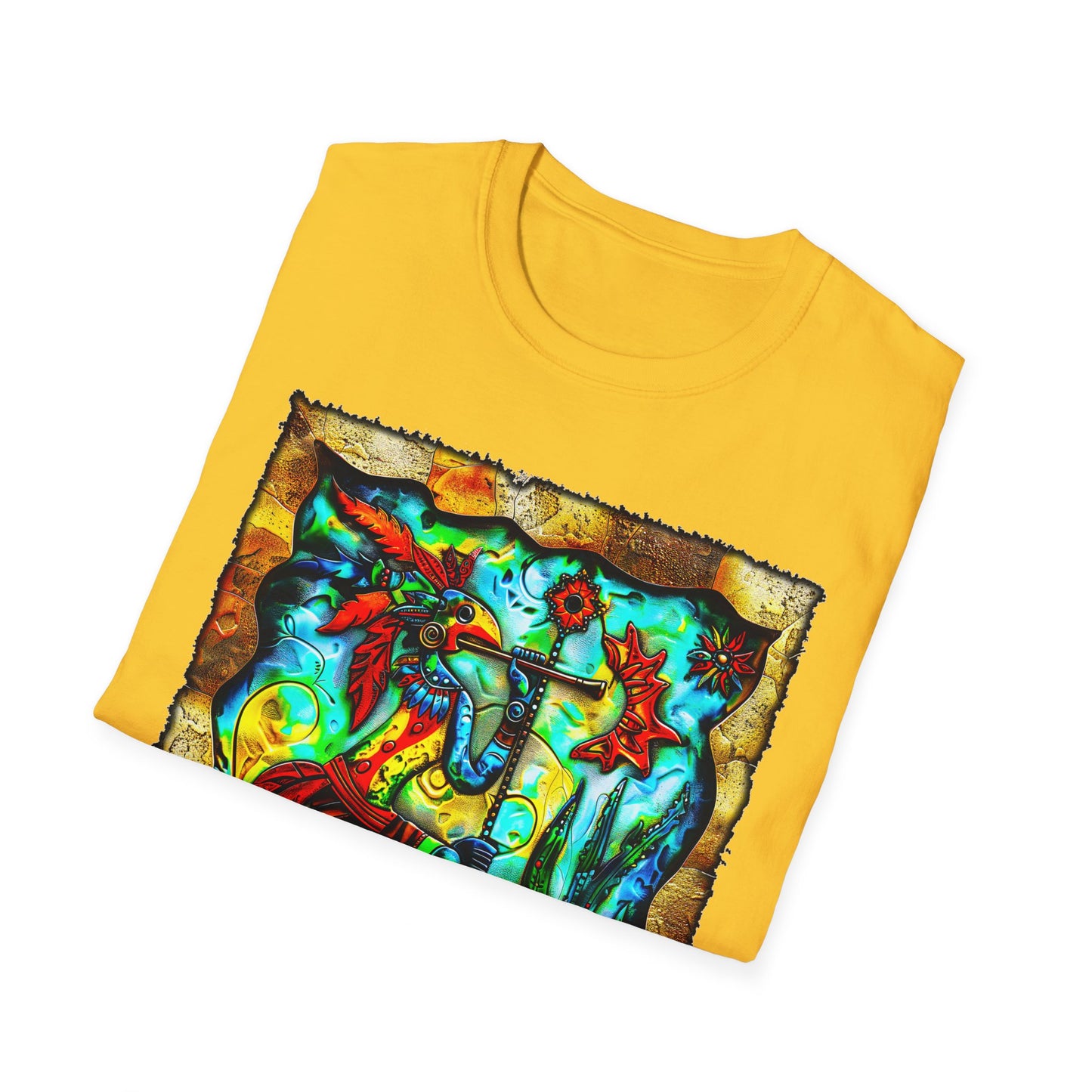 "Masked Entity" Unisex Softstyle T-Shirt from Adobe Dregs Coffee Stash™