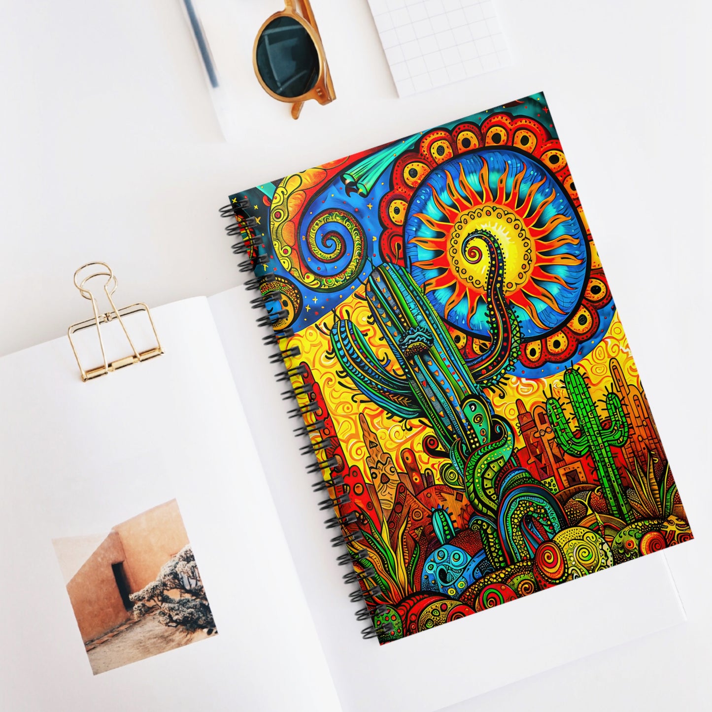 "CactOctopus" A Journal & Spiral Notebook - Ruled Line From Adobe Dregs Coffee Stash™