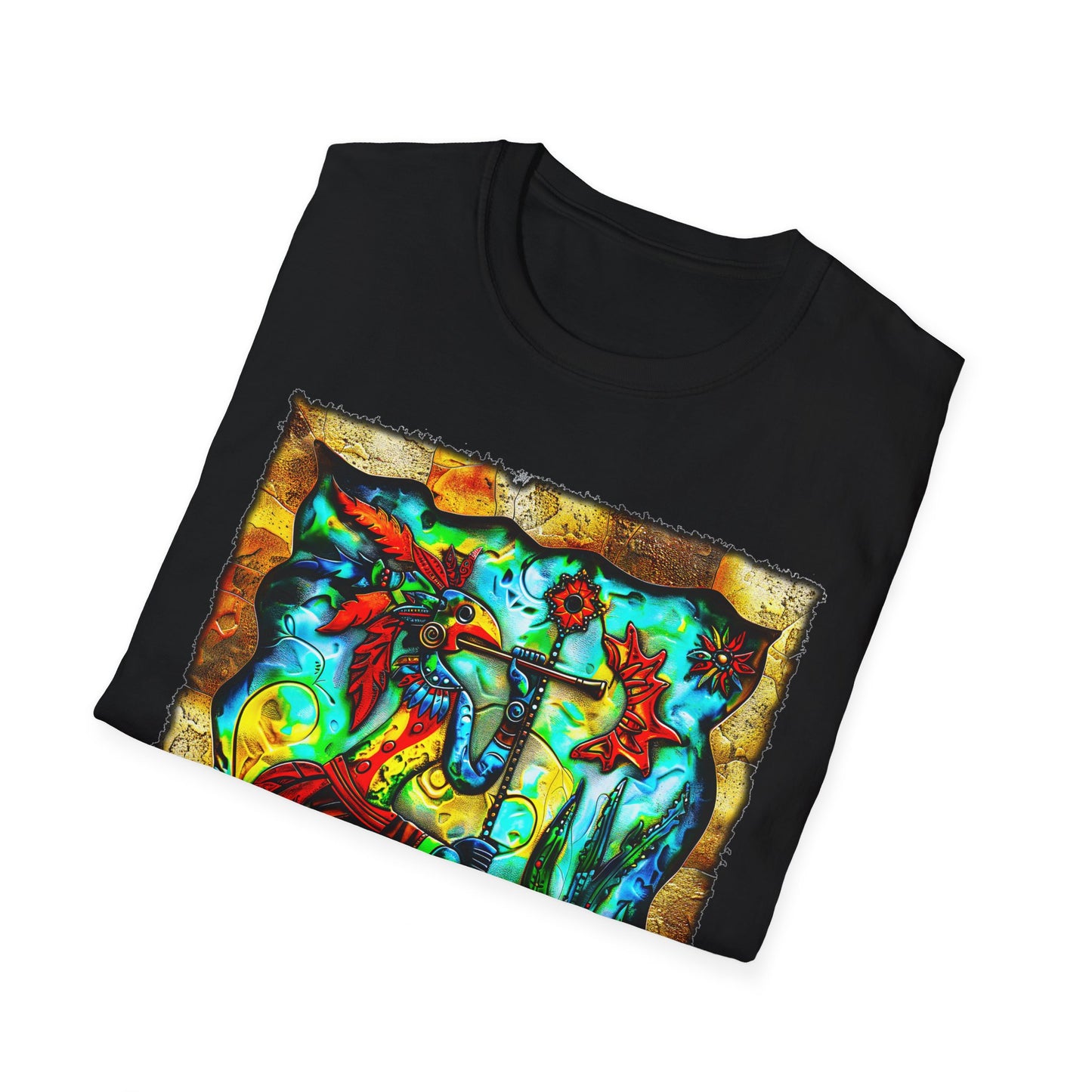 "Masked Entity" Unisex Softstyle T-Shirt from Adobe Dregs Coffee Stash™