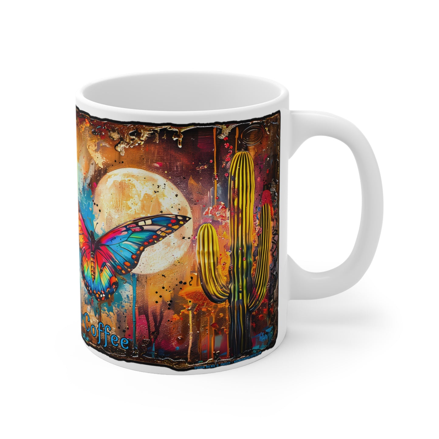 "Butterfly Dreams" 11oz Coffee Mug, from Adobe Dregs Coffee Stash™