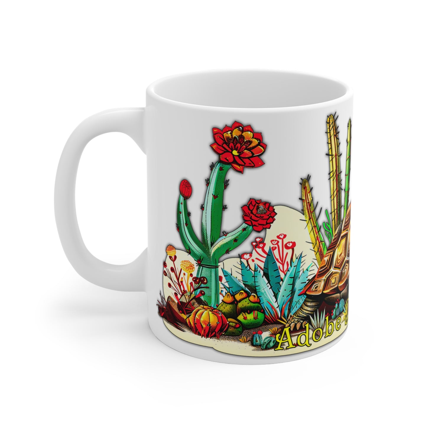 "Joe Tortoise" 11oz Coffee Mug, from Adobe Dregs Coffee Stash™