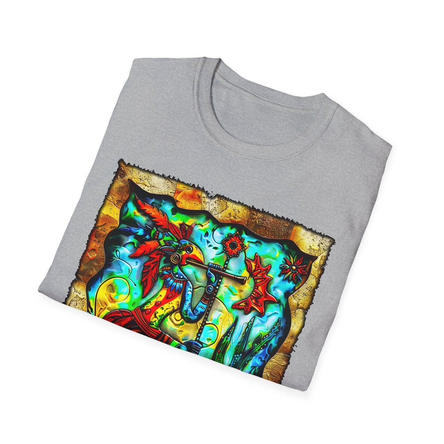 "Masked Entity" Unisex Softstyle T-Shirt from Adobe Dregs Coffee Stash™