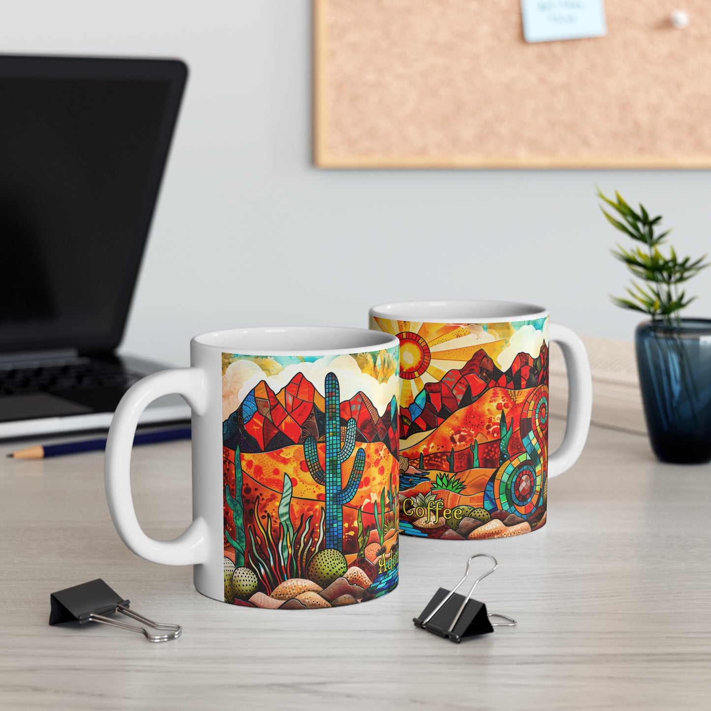 "Cathedral Glass Mountains" 11oz Coffee Mug, from Adobe Dregs Coffee Stash™