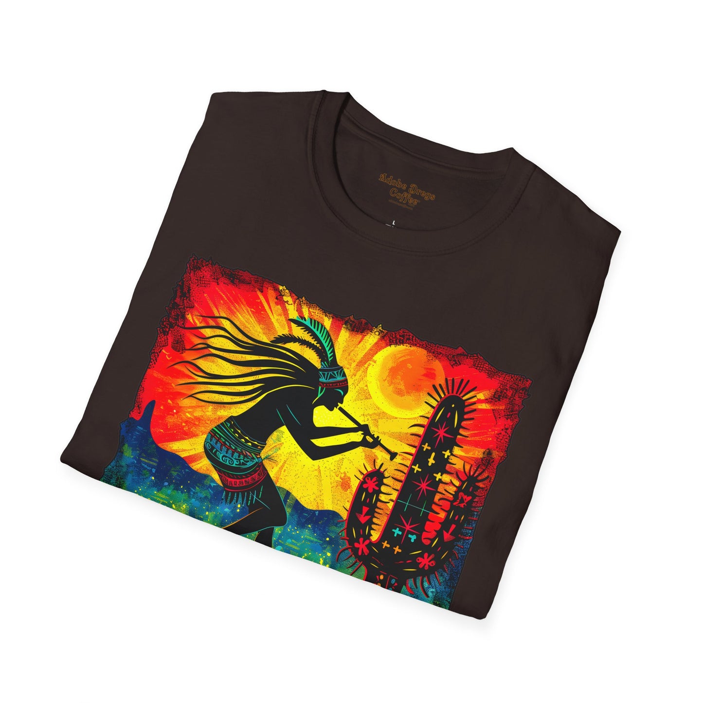 "Sunset Anthem" Unisex Softstyle T-Shirt from Adobe Dregs Coffee Stash™