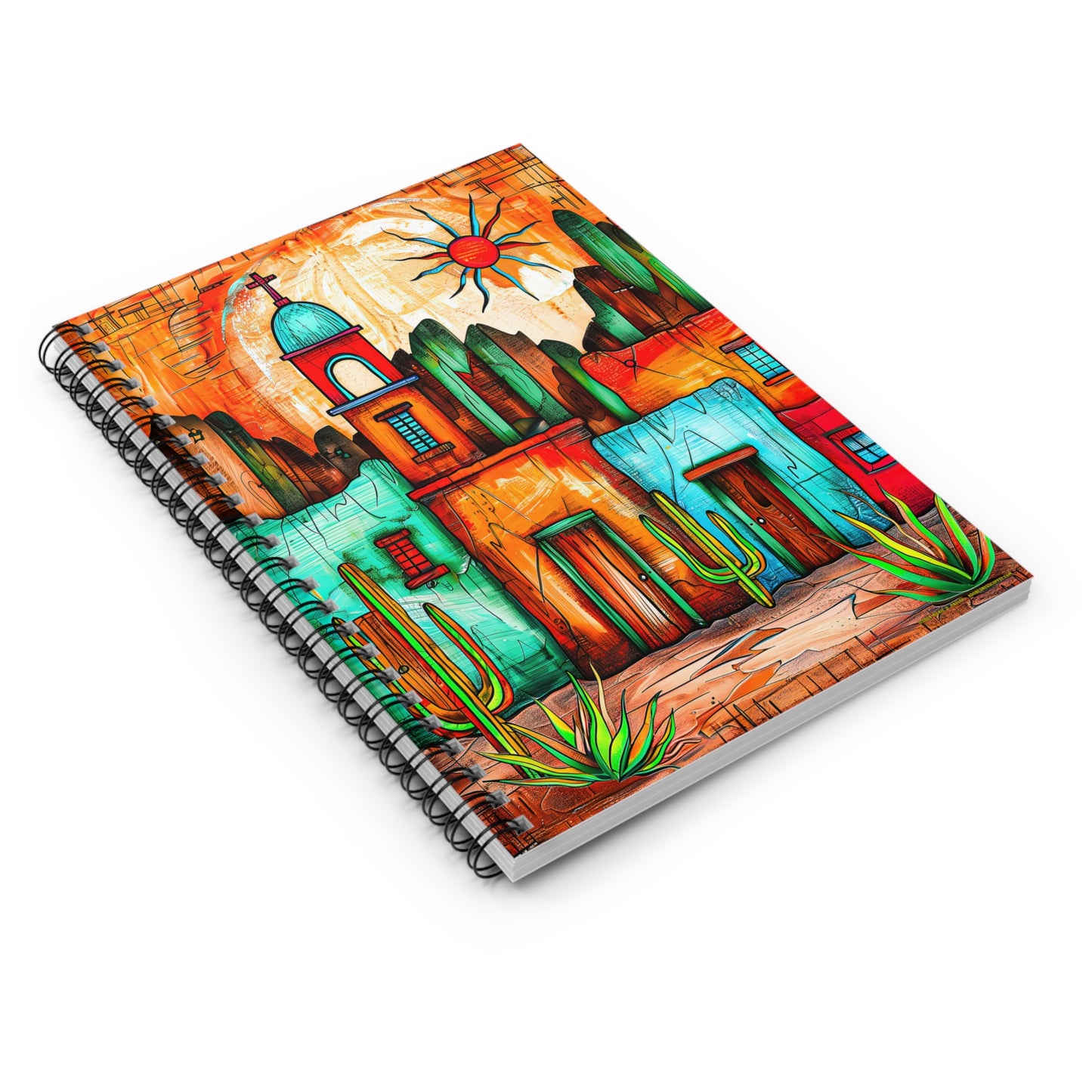 "Misión del Sol" A Journal & Spiral Notebook - Ruled Line From Adobe Dregs Coffee Stash™