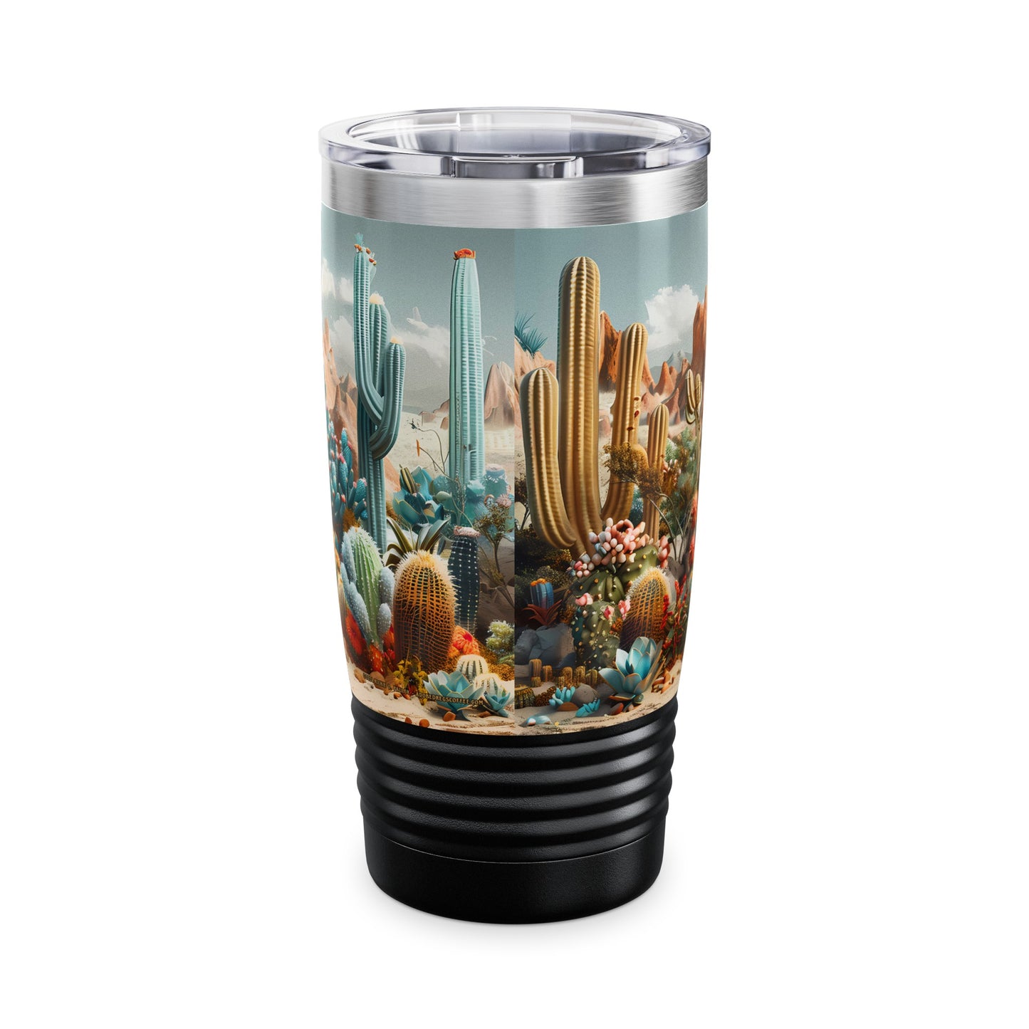 Desert Cacti from Adobe Dregs Coffee: Ringneck Tumbler, 20oz