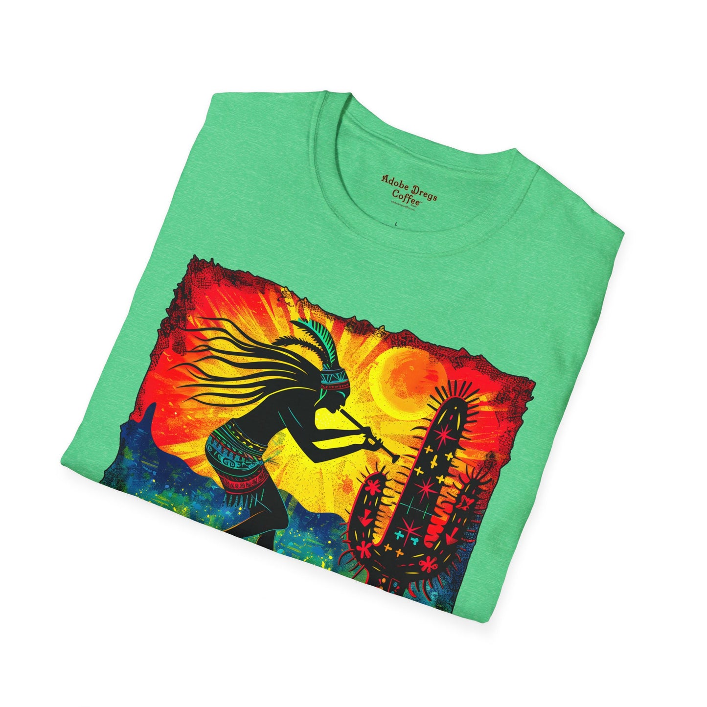 "Sunset Anthem" Unisex Softstyle T-Shirt from Adobe Dregs Coffee Stash™