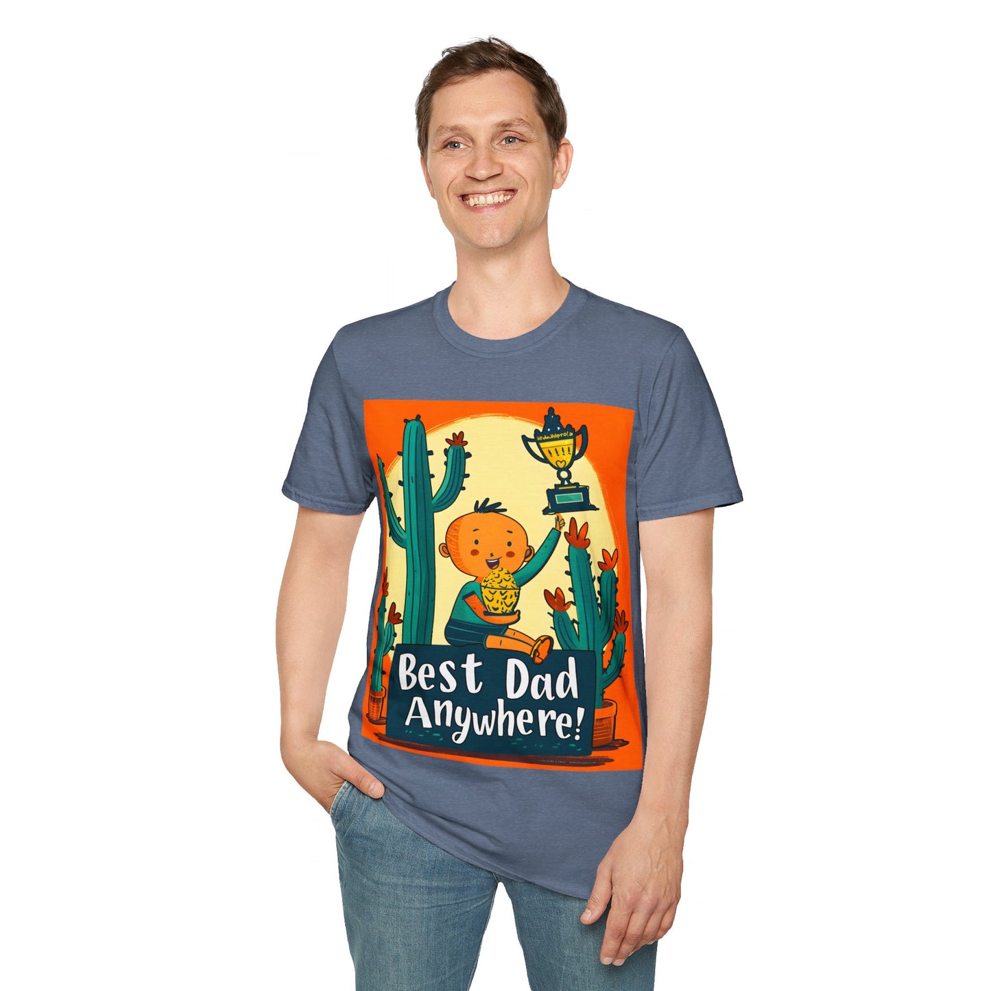 "Best Dad Anywhere!" Unisex Softstyle T-Shirt from Adobe Dregs Coffee Stash™