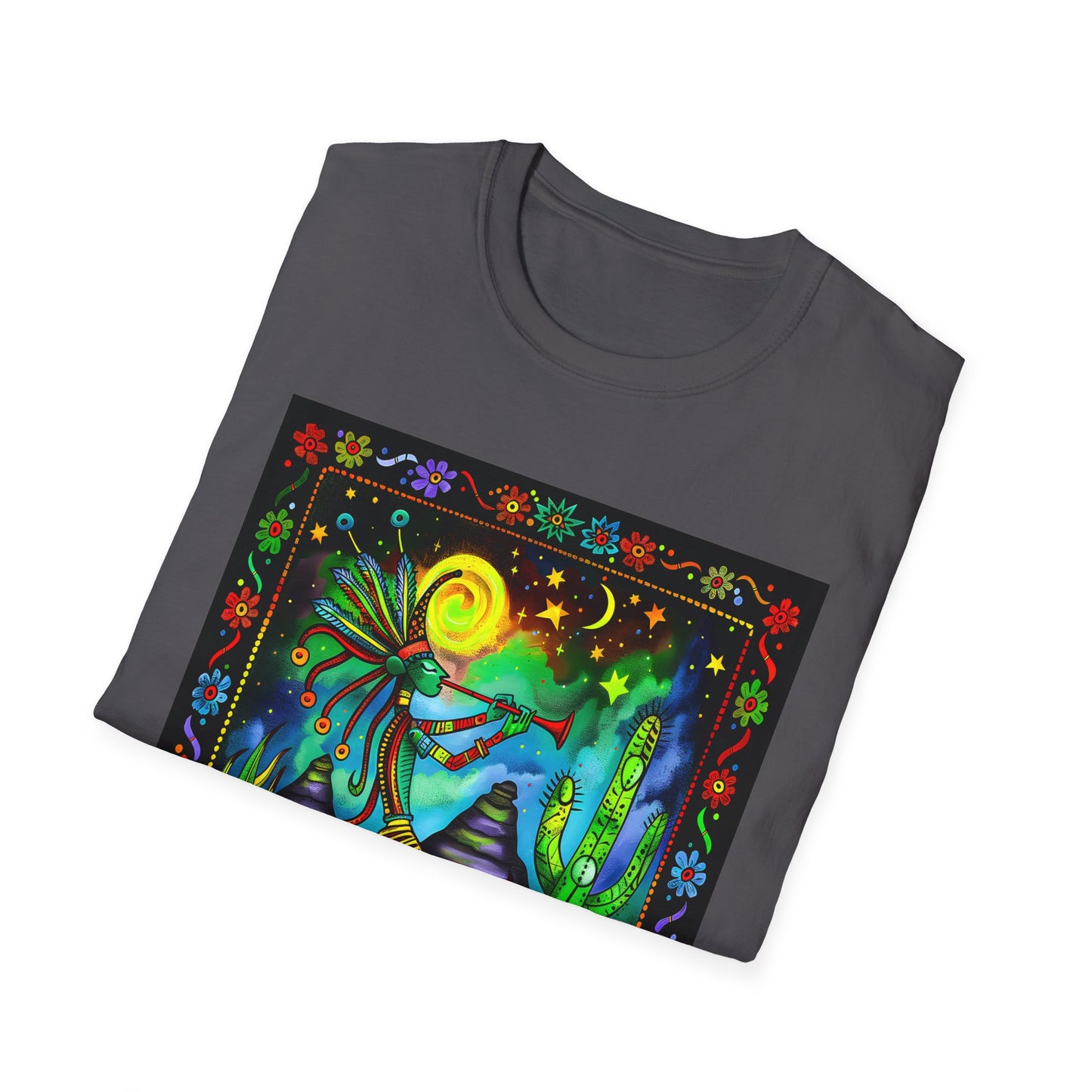 "Saguaro Serenade" Unisex Softstyle T-Shirt from Adobe Dregs Coffee Stash™