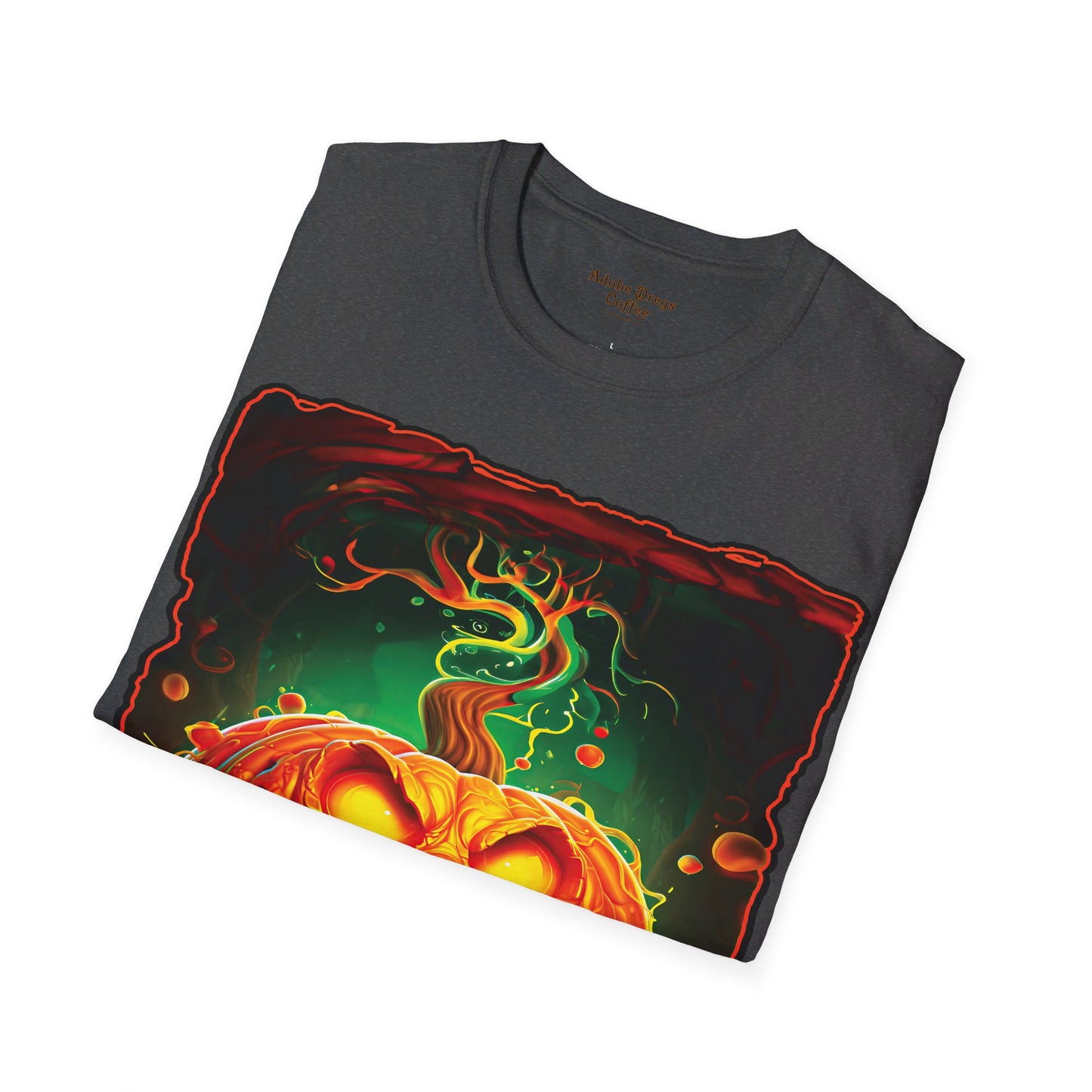 "Beware the Pumpkin Patch..." Unisex Softstyle T-Shirt from Adobe Dregs Coffee Stash™