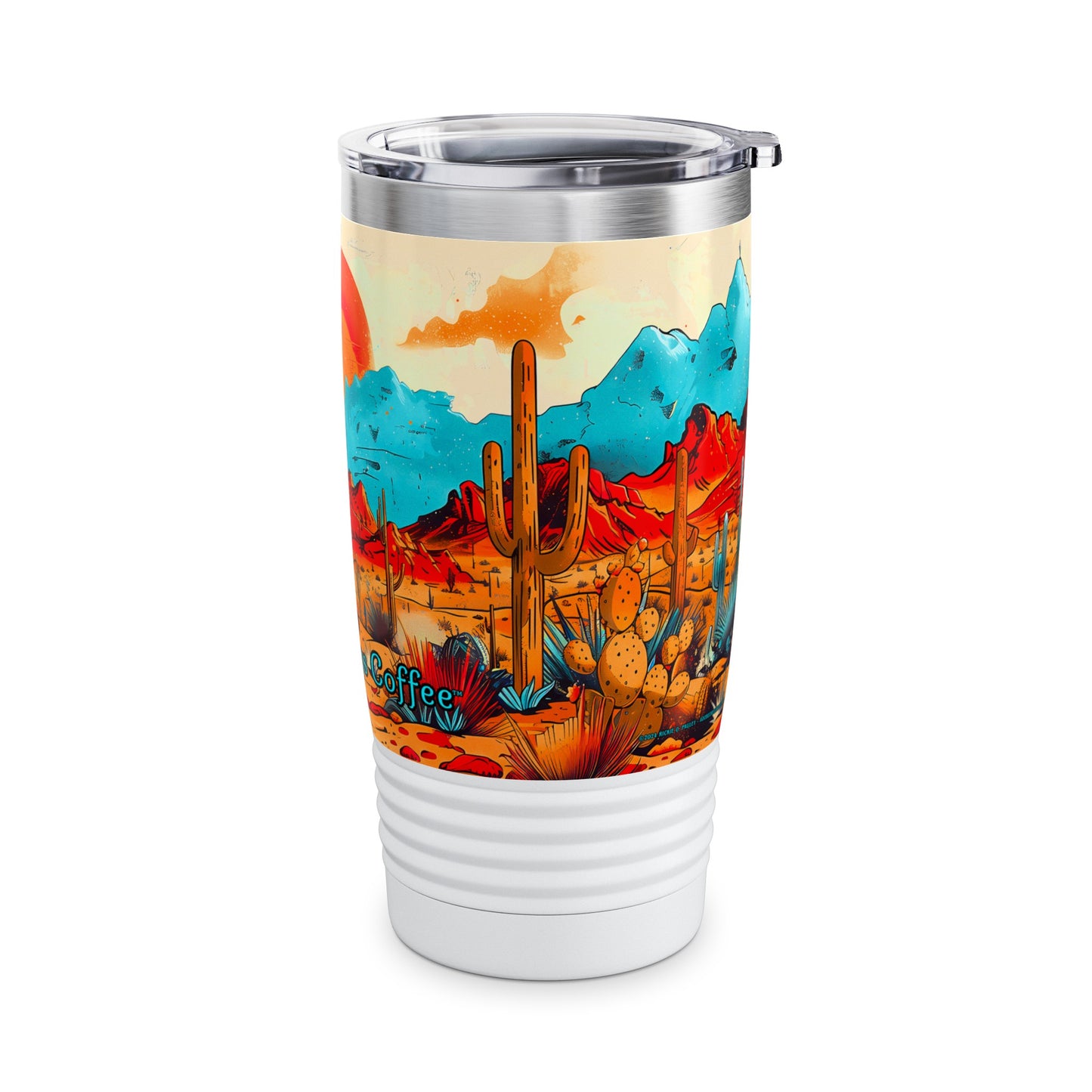 Saguaro Sunset from Adobe Dregs Coffee: Ringneck Tumbler, 20oz