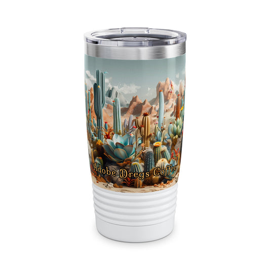 Desert Cacti from Adobe Dregs Coffee: Ringneck Tumbler, 20oz