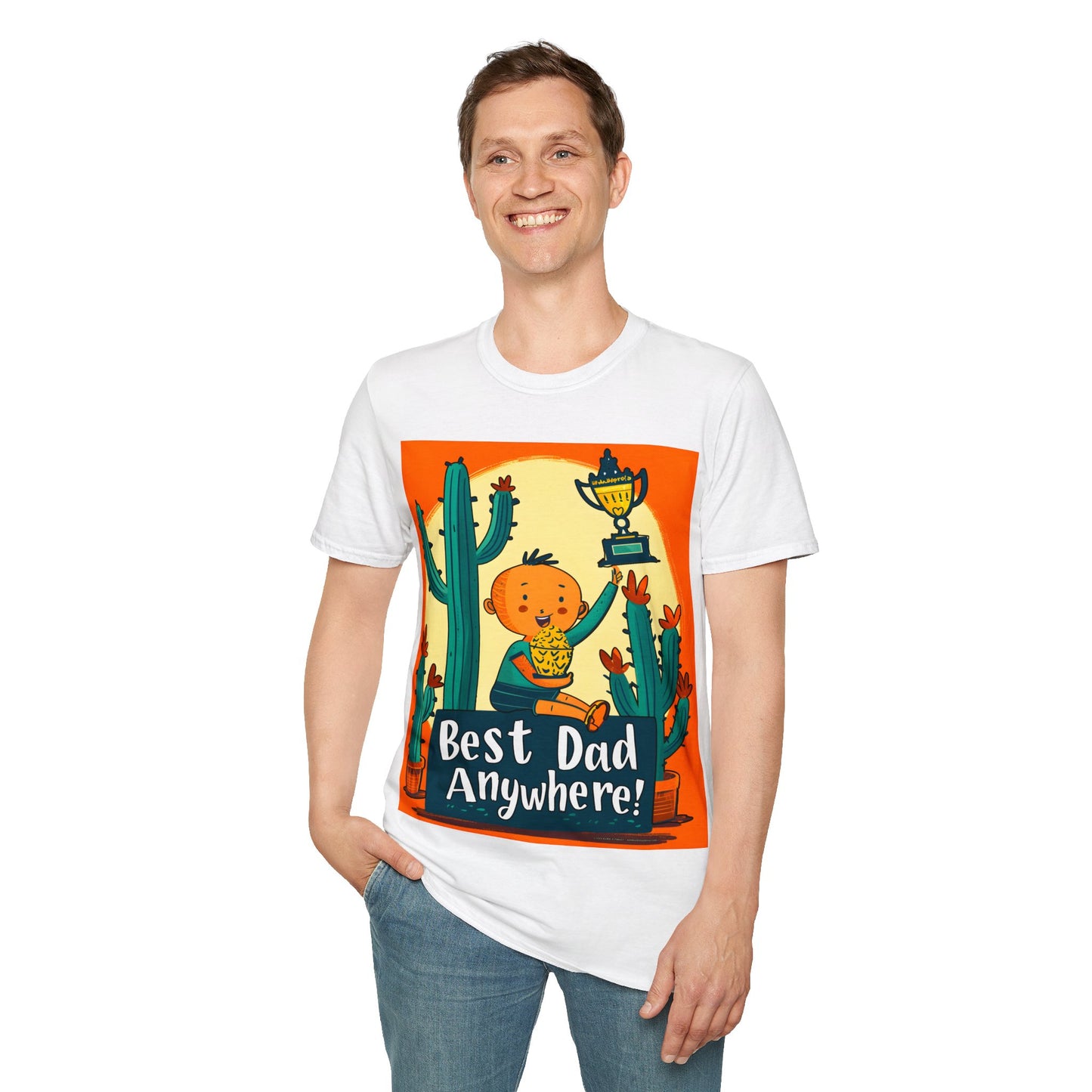 "Best Dad Anywhere!" Unisex Softstyle T-Shirt from Adobe Dregs Coffee Stash™