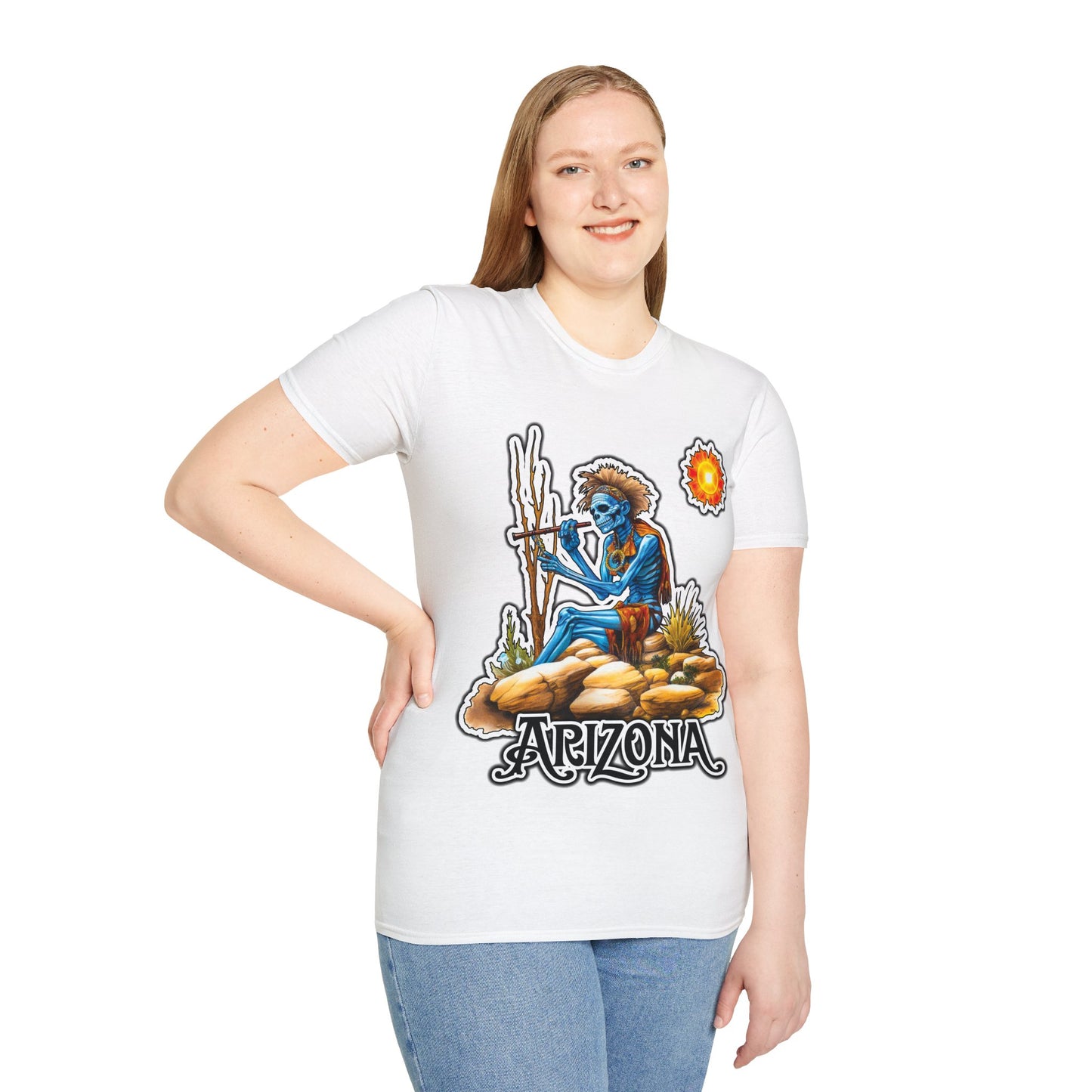 "Fun in the Arizona Sun!" Unisex Softstyle T-Shirt from Adobe Dregs Coffee Stash™