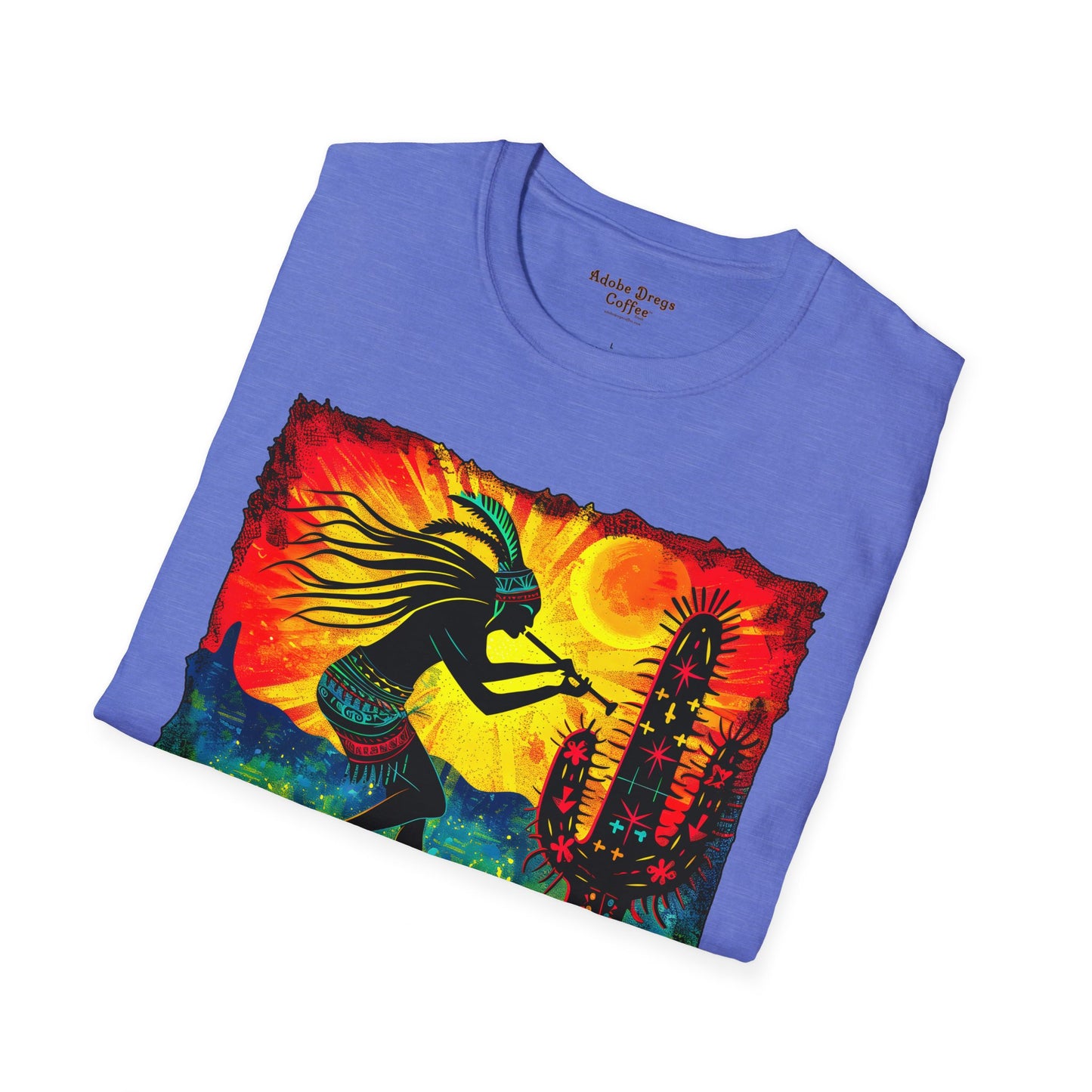 "Sunset Anthem" Unisex Softstyle T-Shirt from Adobe Dregs Coffee Stash™