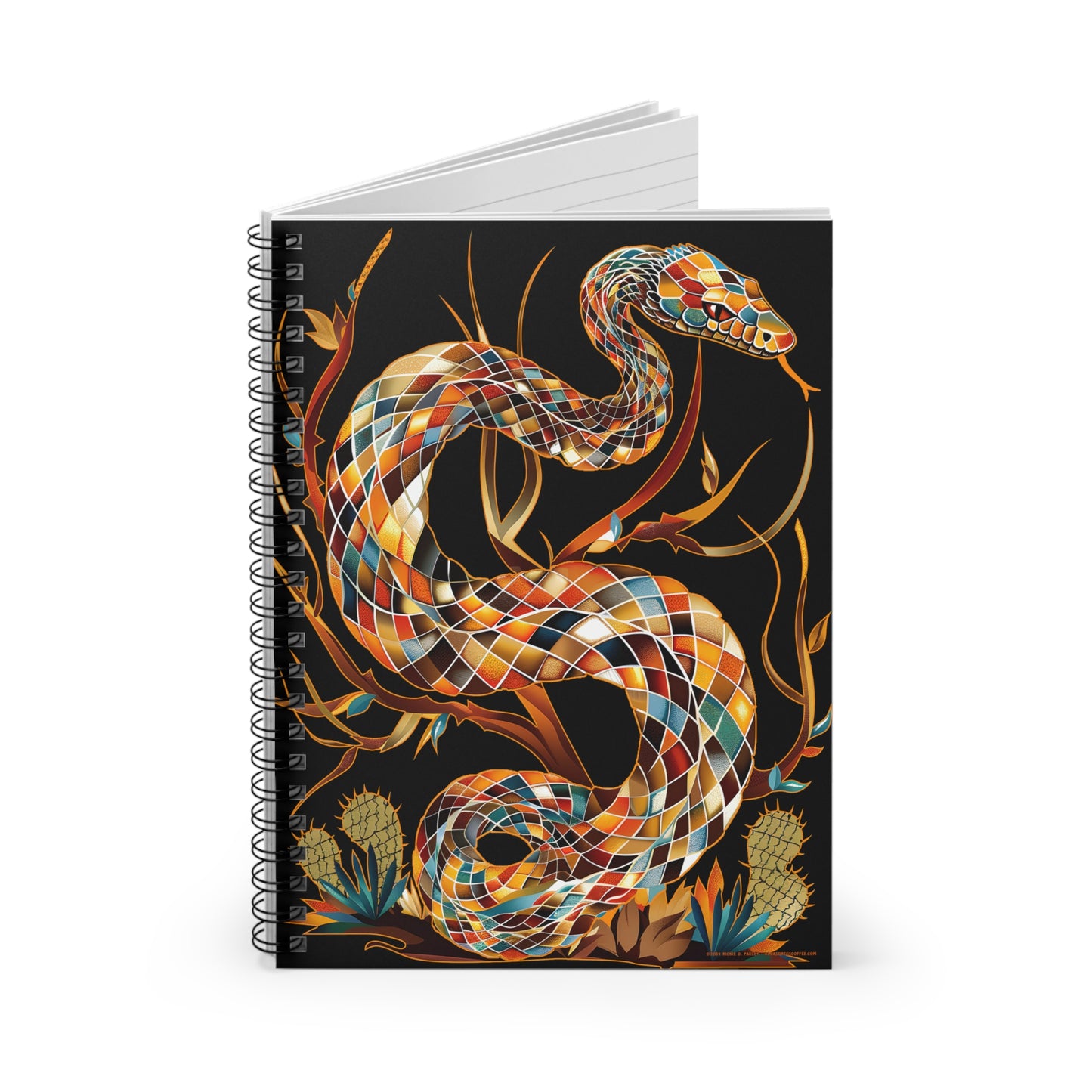 "Diamond Dazzler" A Journal & Spiral Notebook - Ruled Line From Adobe Dregs Coffee Stash™