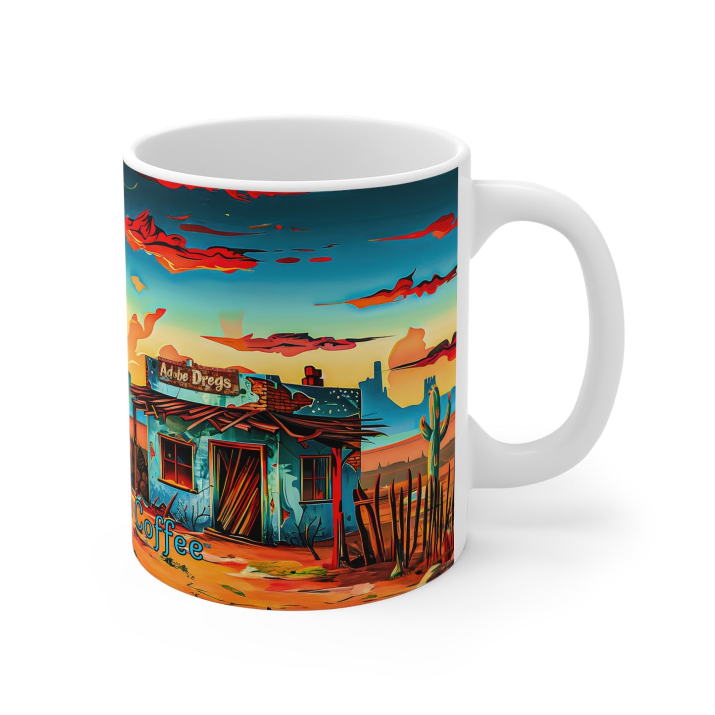 "Coffee Shack" 11oz Coffee Mug, from Adobe Dregs Coffee Stash™