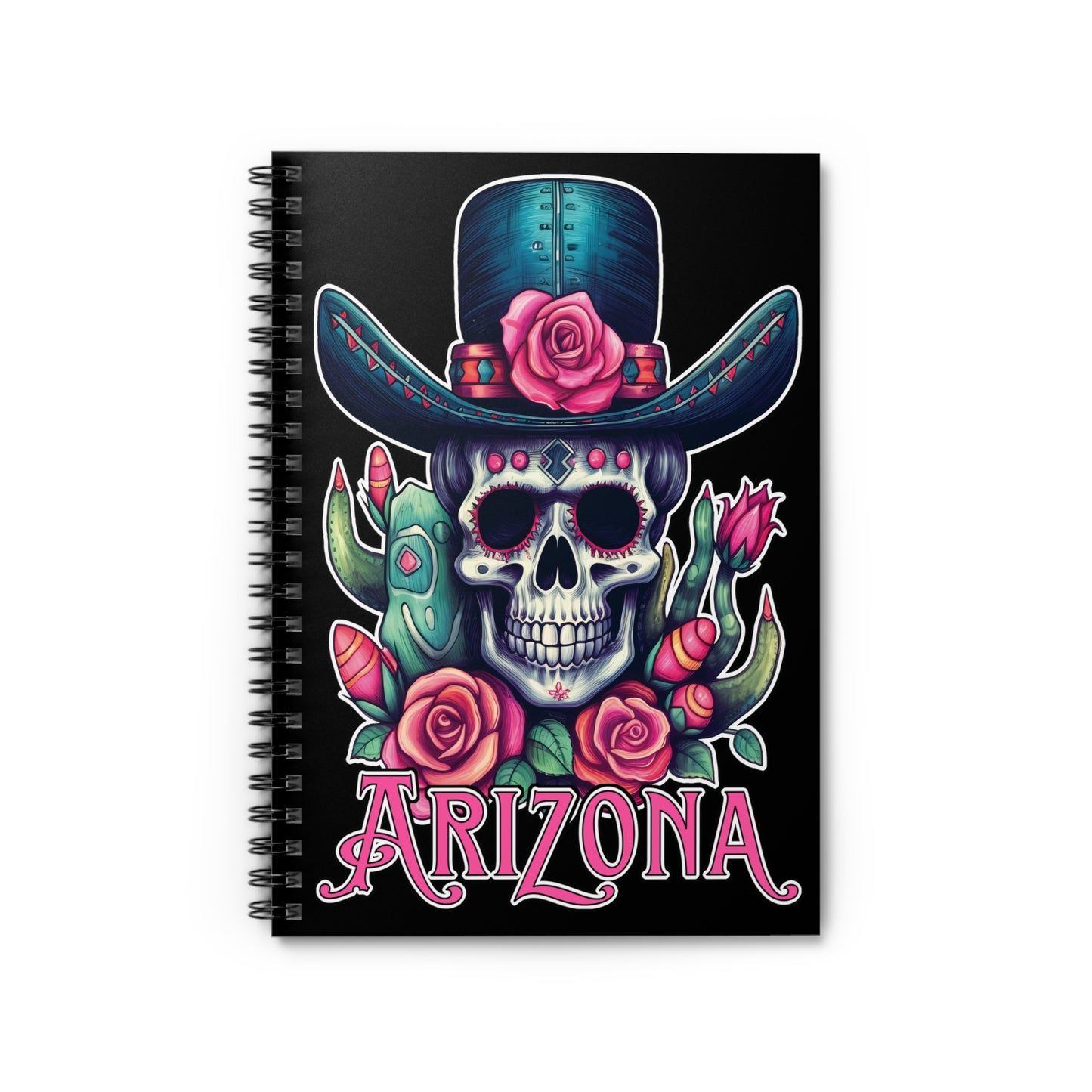 Arizona Sugar Skull Cowboy Spiral Notebook - Ruled Line from Adobe Dregs Coffee Stash™