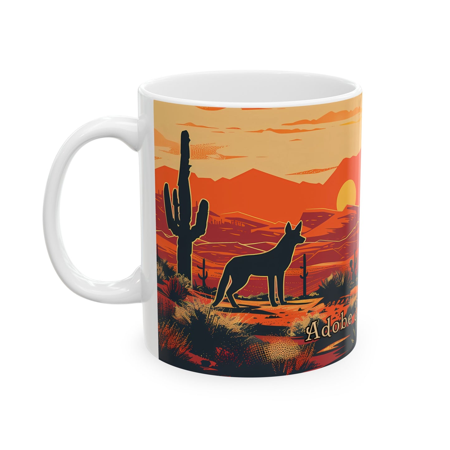 Coyote Desert: Adobe Dregs Coffee Ceramic Mug, 11oz